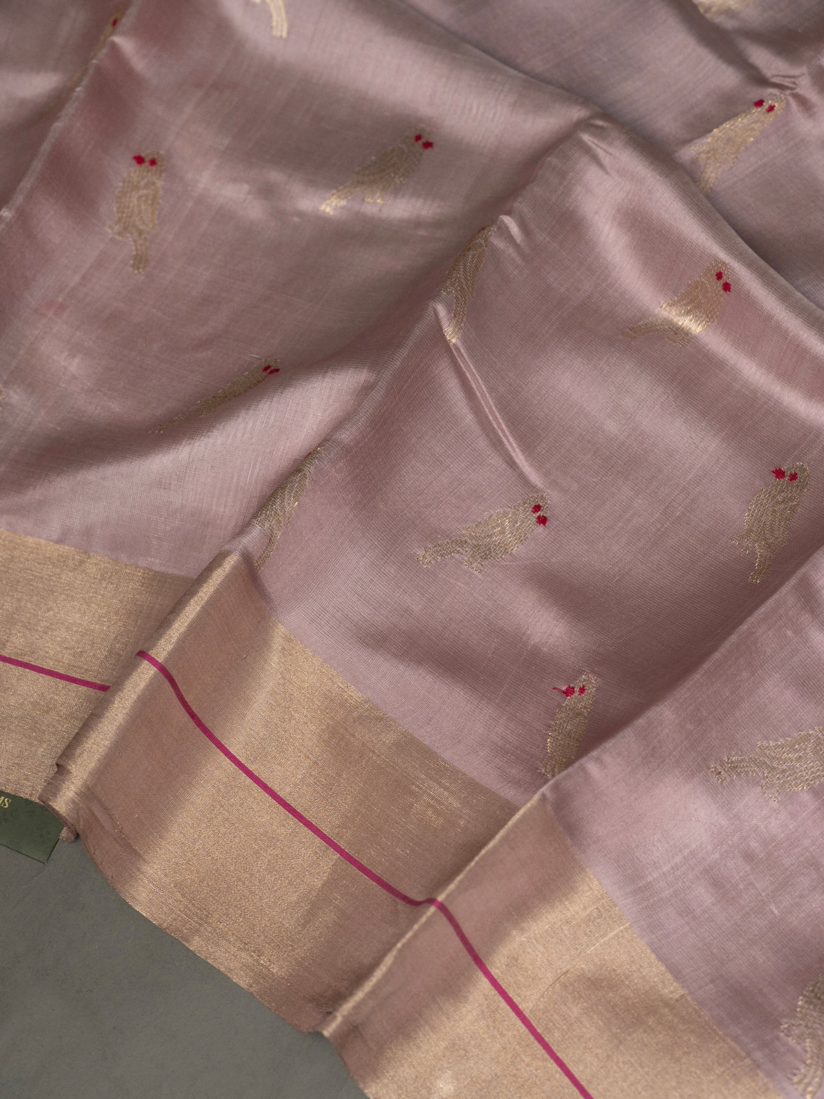 Pastel lavender meenakari kili butta / Chanderi silk Saree CLSA10873