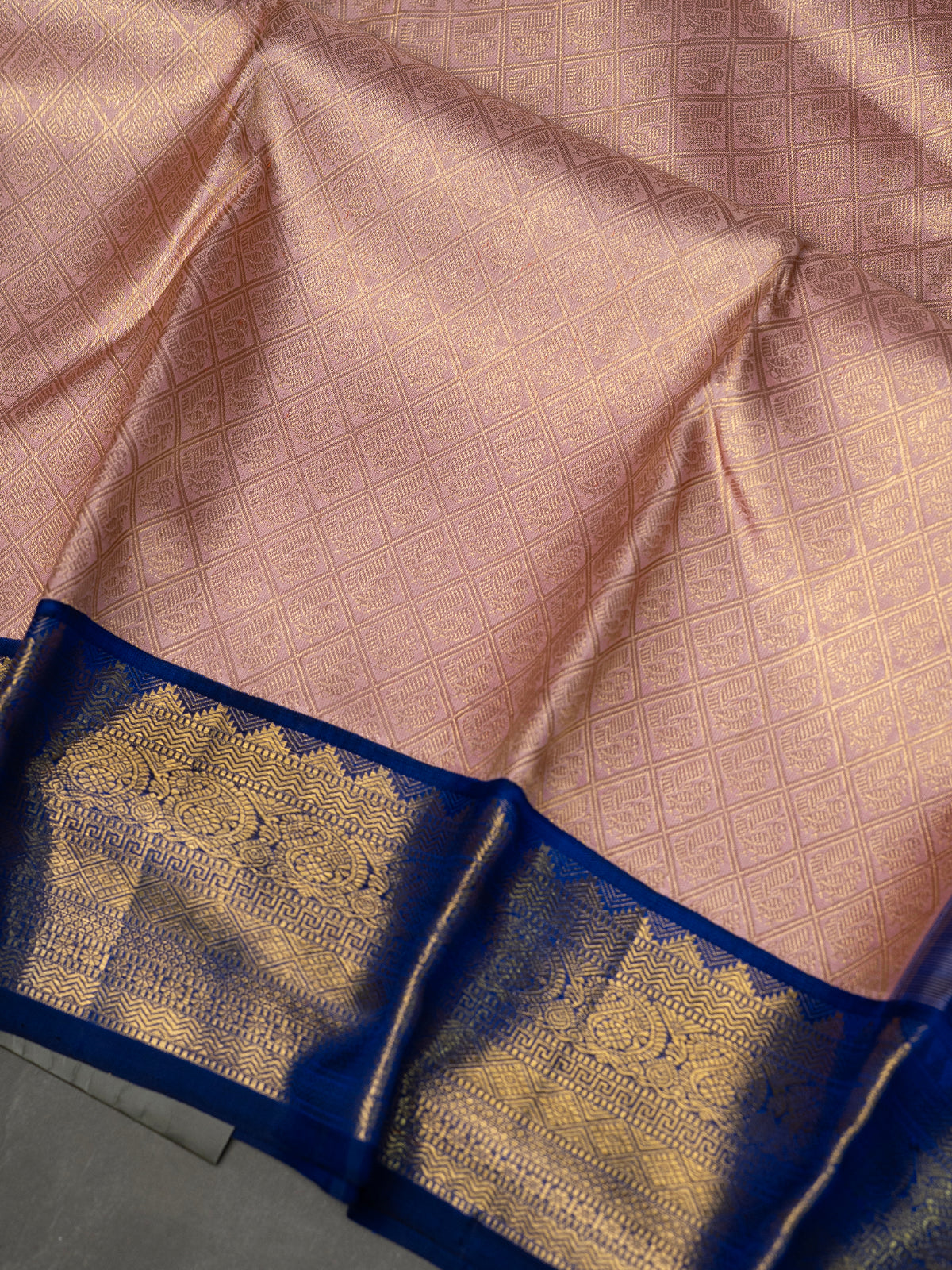 Paste plush pink brocade / Kanjipuram Silk Saree CLSA4265