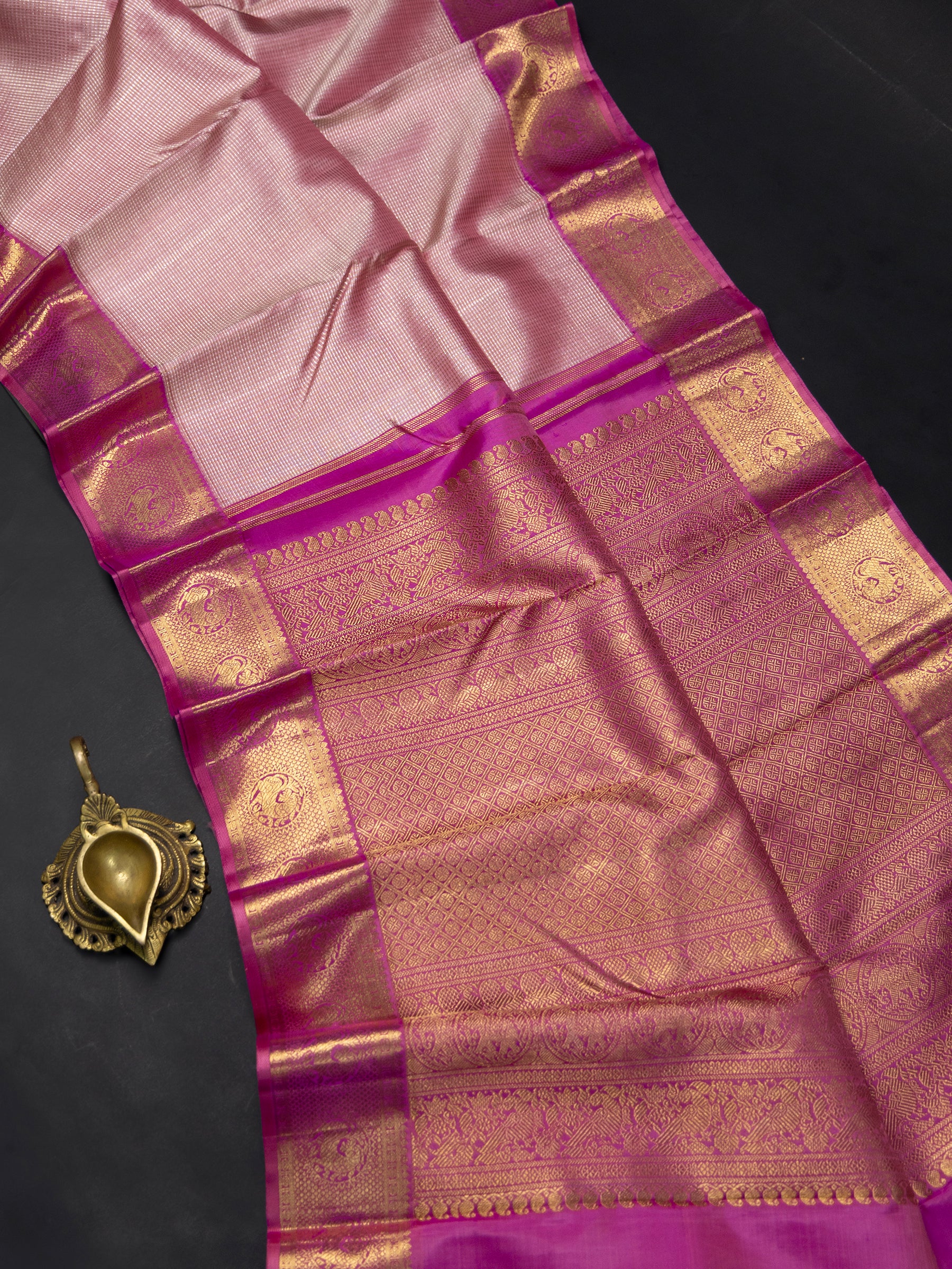 Tissue Oosi Korvai / Bridal Kanjipuram Silk Saree CLSA3617