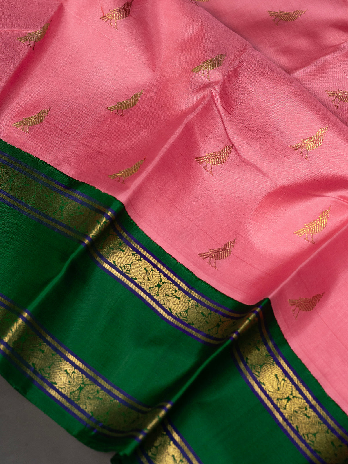 Pink Ganga Jamuna Kanjipuram Silk Saree CLSA3021