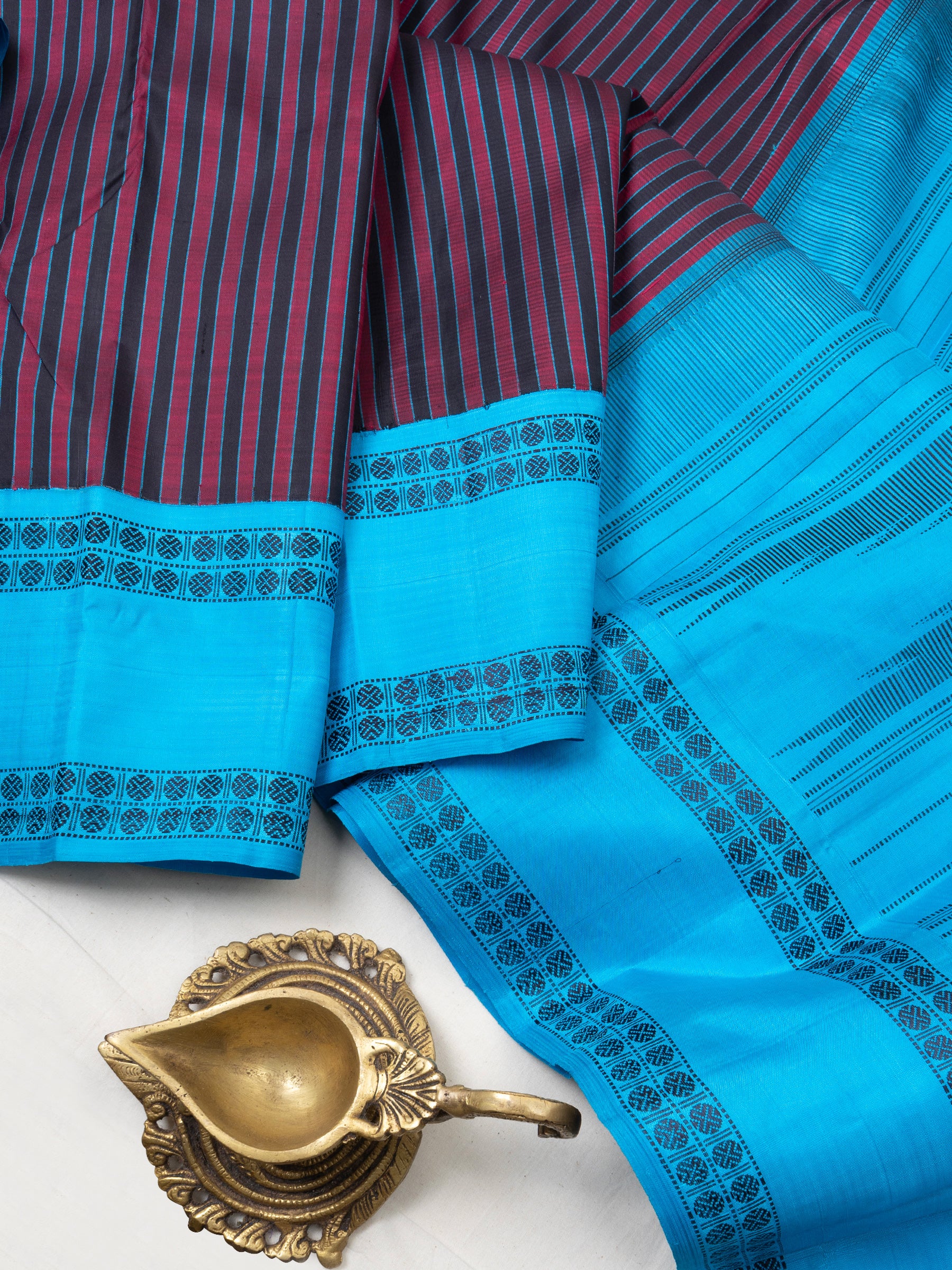 Vintage stripes and rudraksham border/ Arani silk CLSA3245