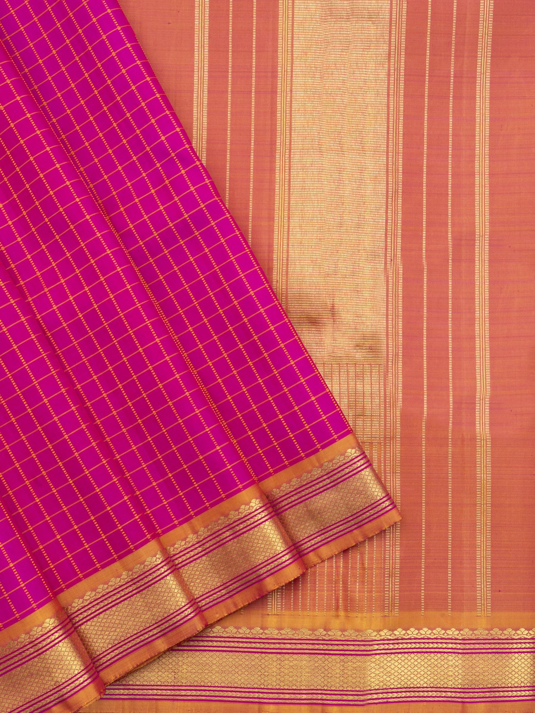 Pink vintage kattam and border / Kanjipuram Silk Saree CLSA1591