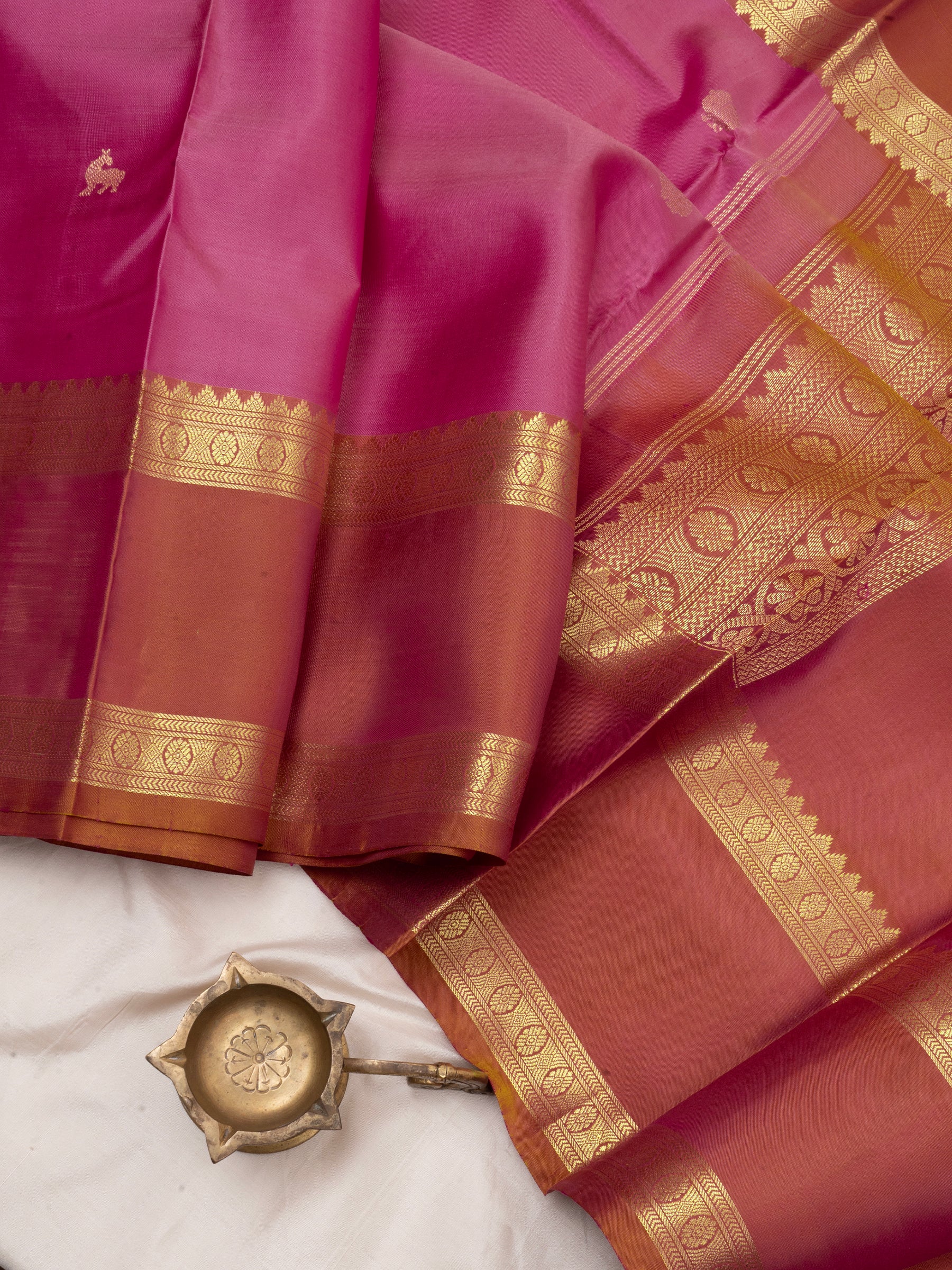 Pink rettapet border/ special edition kanjipuram silk CLSA5129