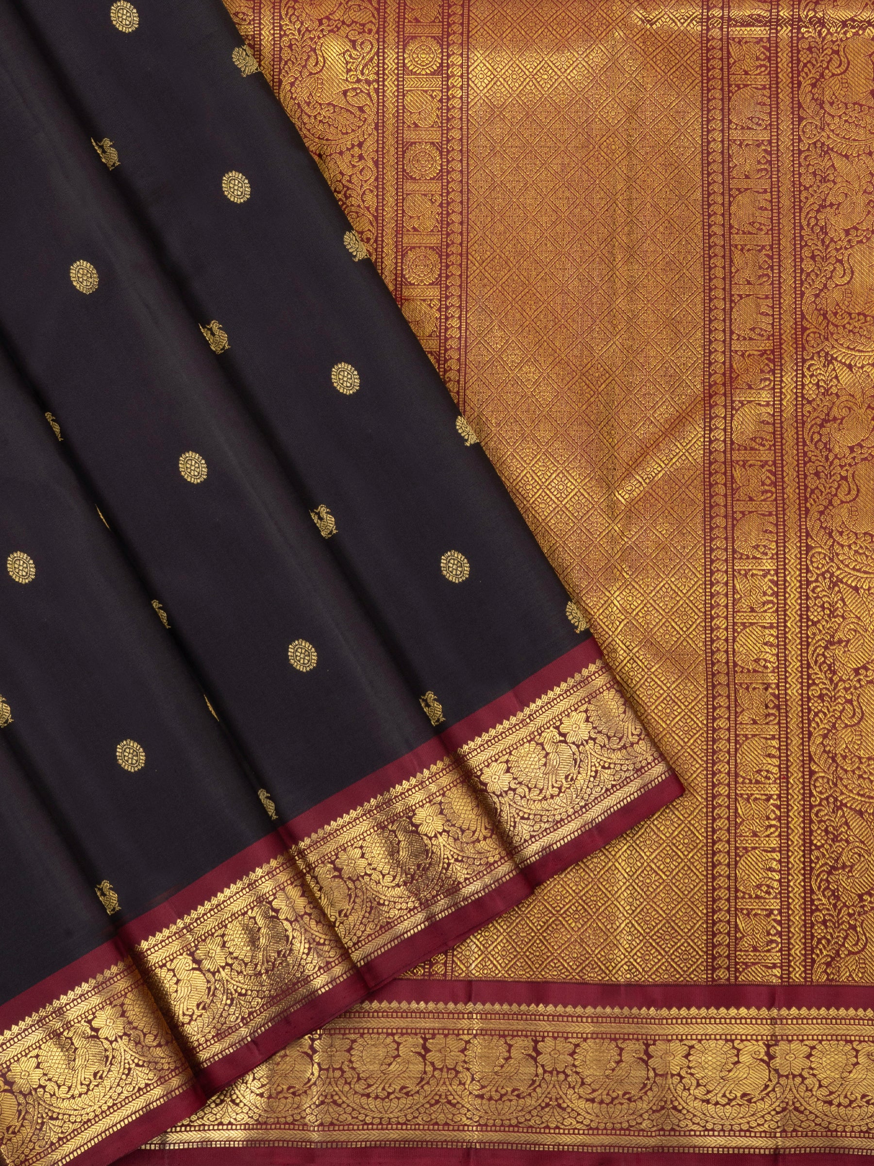 Kanchana Chandbali annam pet / Kanjipuram Saree CLSA6357