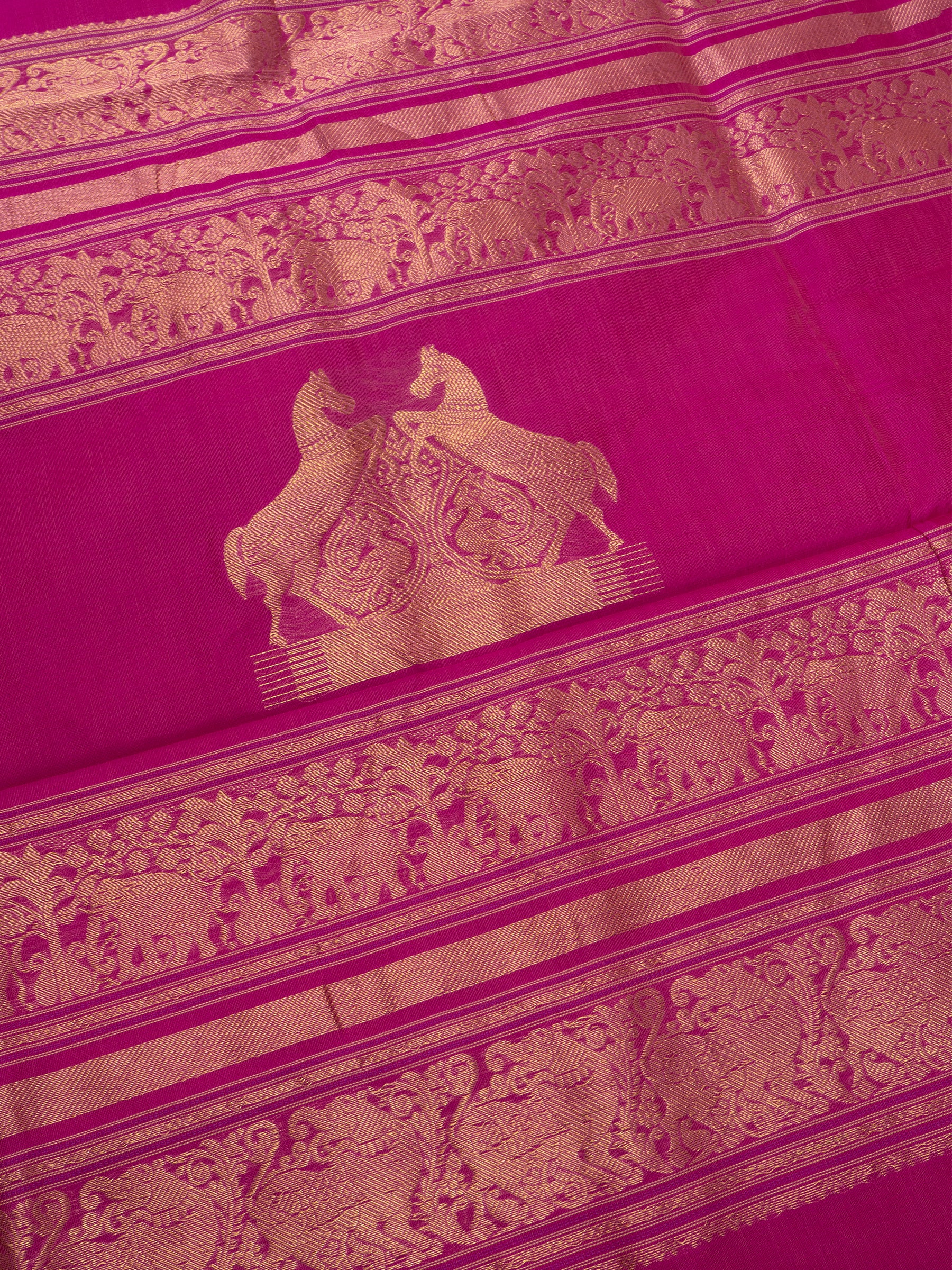 Pink unique pallu/ Silk Cotton Saree CLSA6617