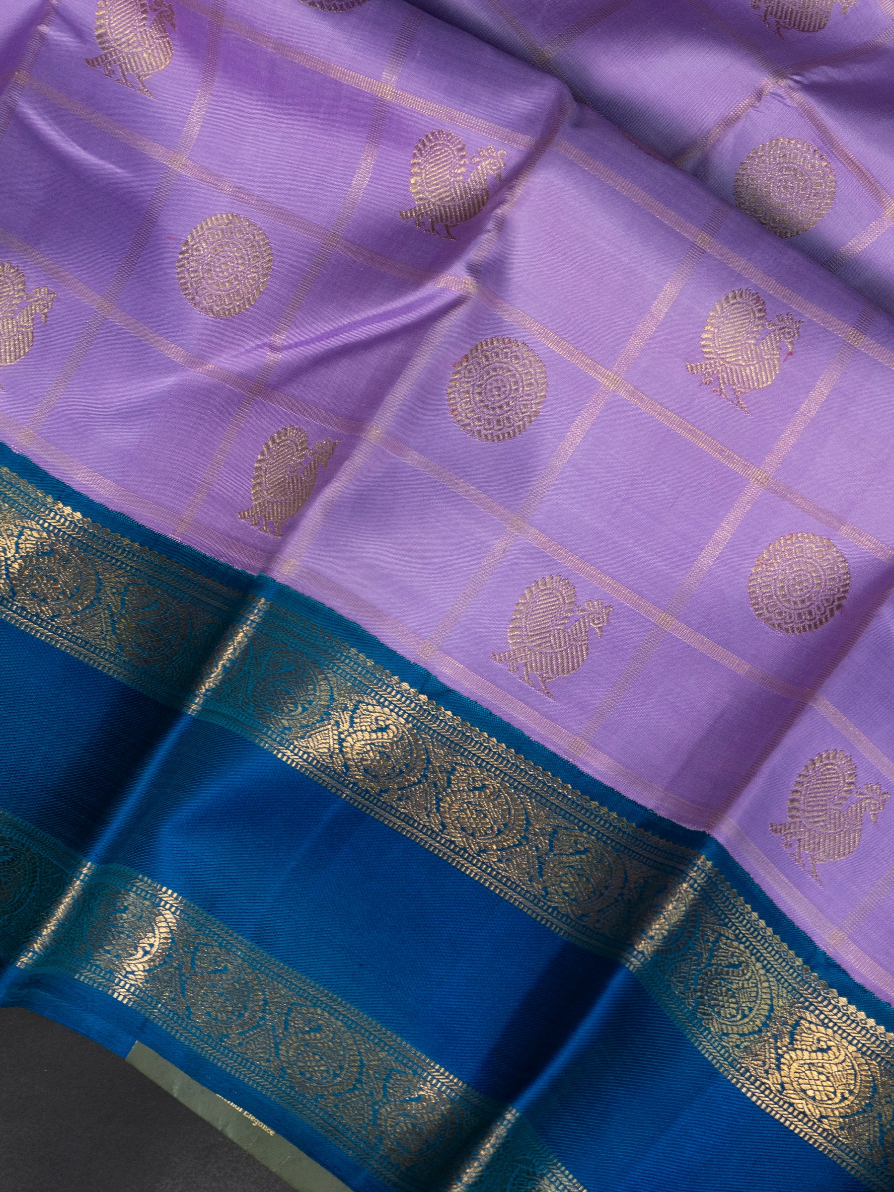 Lavender Zari Kattam Kanjipuram Silk Saree CLSA7325