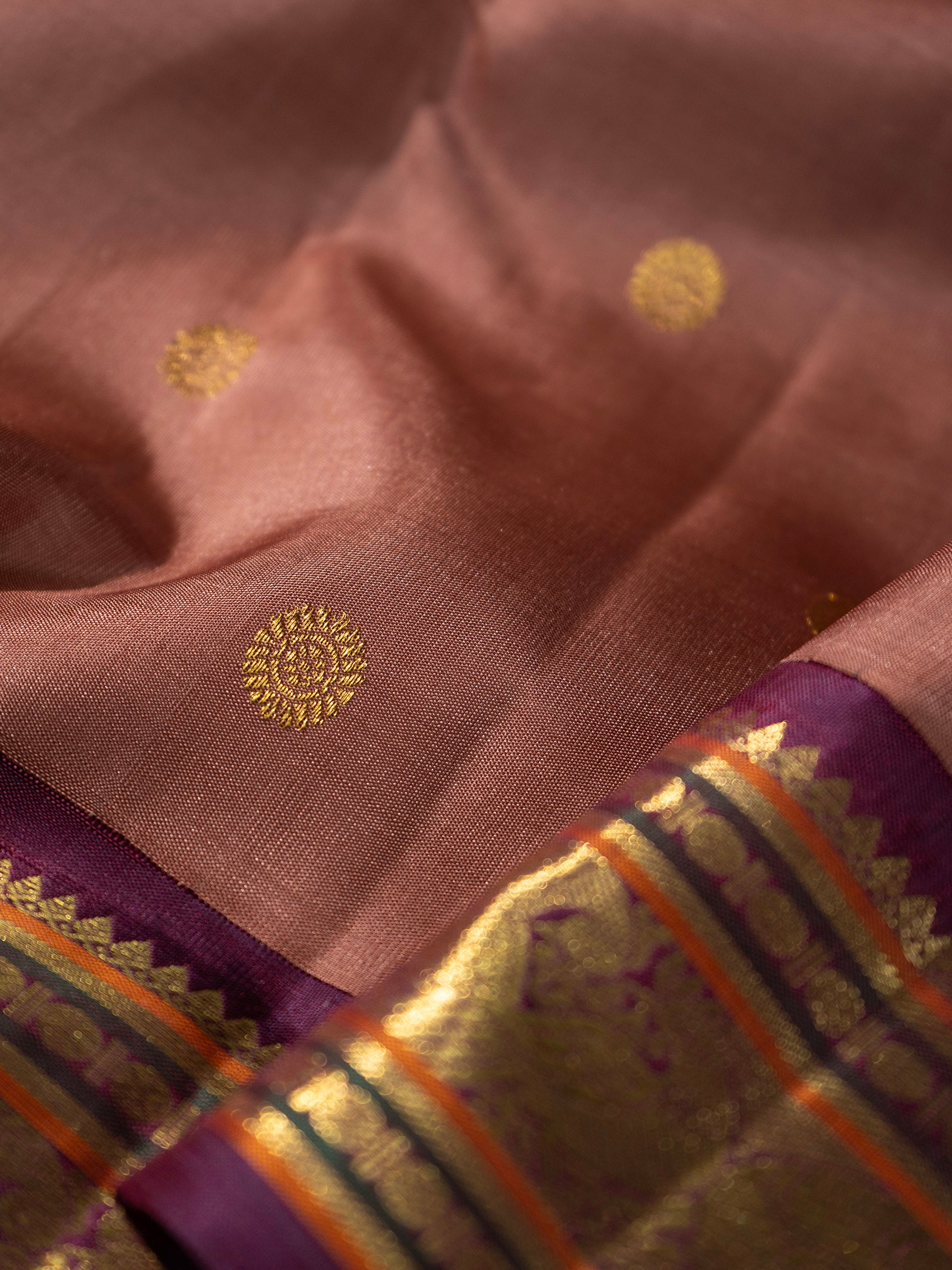 Geva and paaku kai korvai meenakari pallu / Kanjipuram Silk Saree CLSA8179