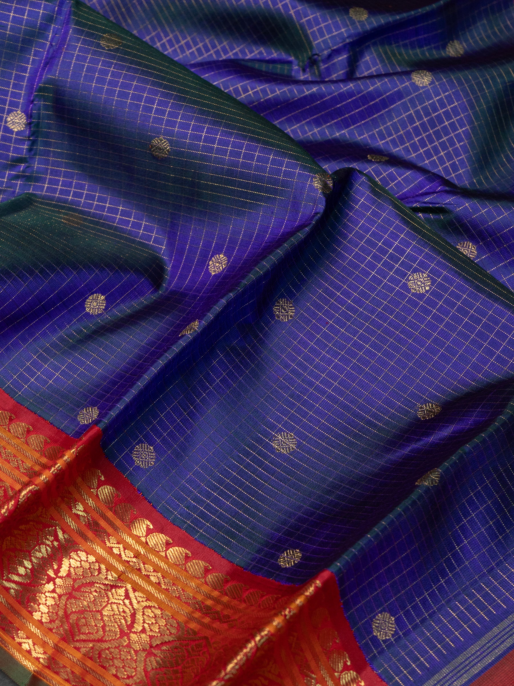 Zari Kattam Korvai / Kanjipuram Saree CLSA8677