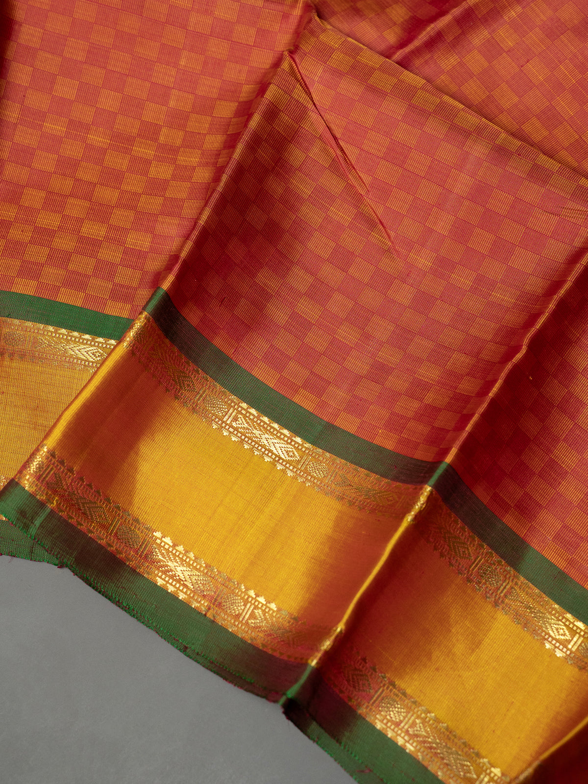 Paimadi rettapet border/ Kanjipuram Silk Saree CLSA9995