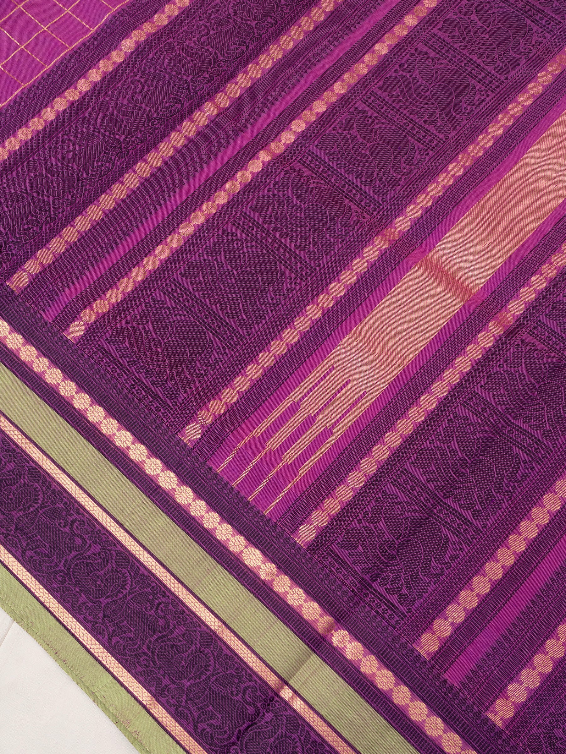Purple kattam / Silk Cotton Saree CLSA9689