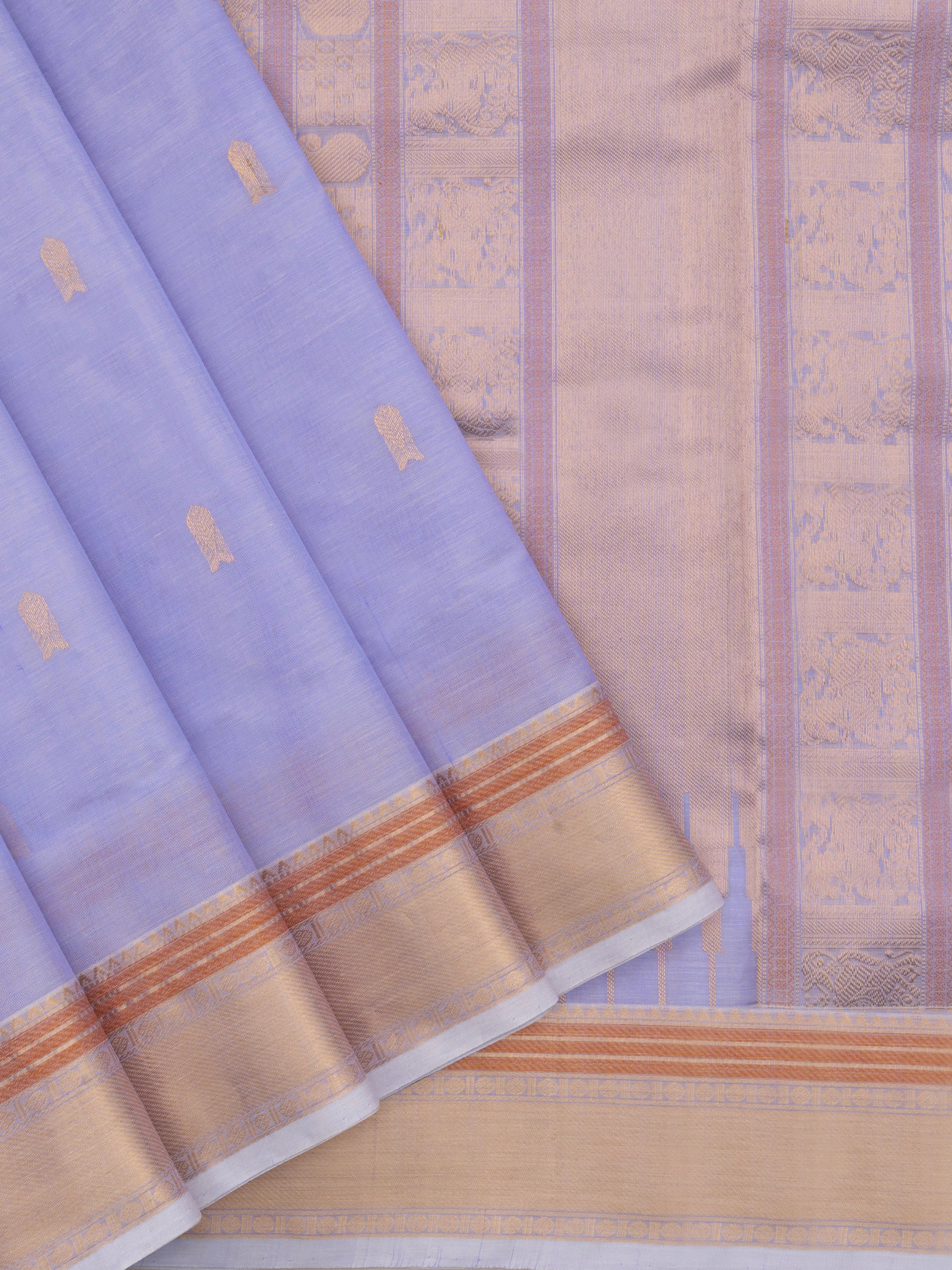 Paste lavender/ Silk Cotton Saree CLSA7246