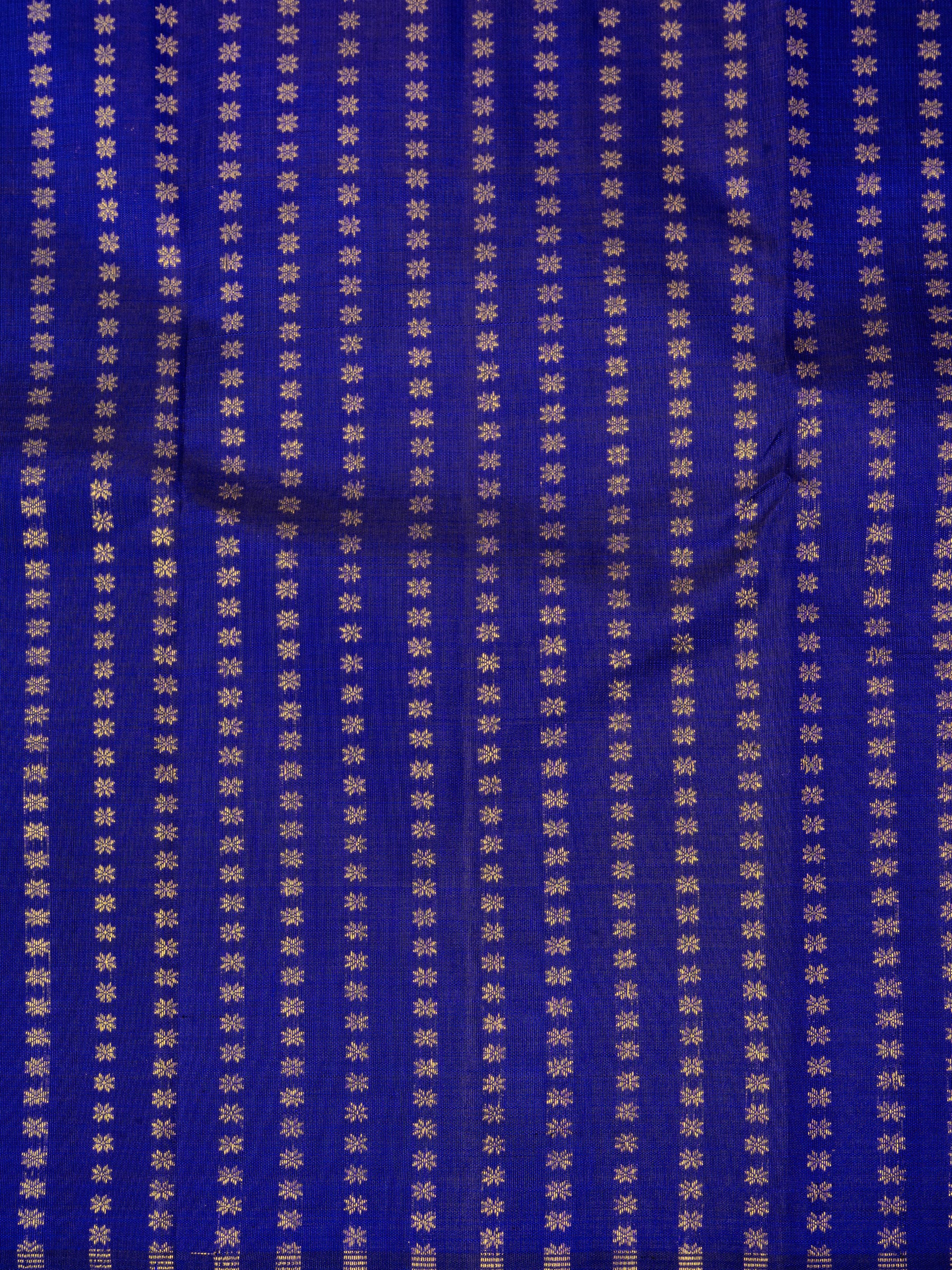 Royal blue zari butta / Blouse fabric