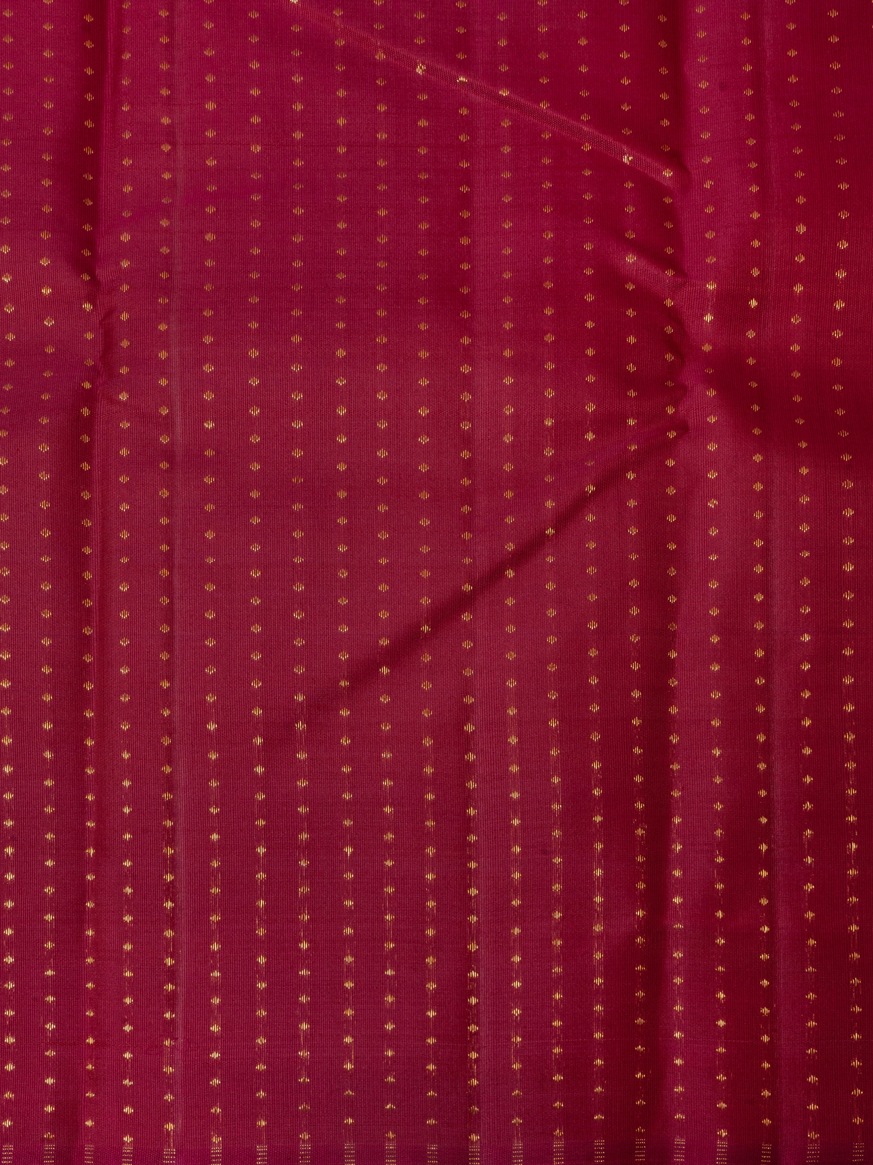 Pinkish red zari butta / blouse fabric
