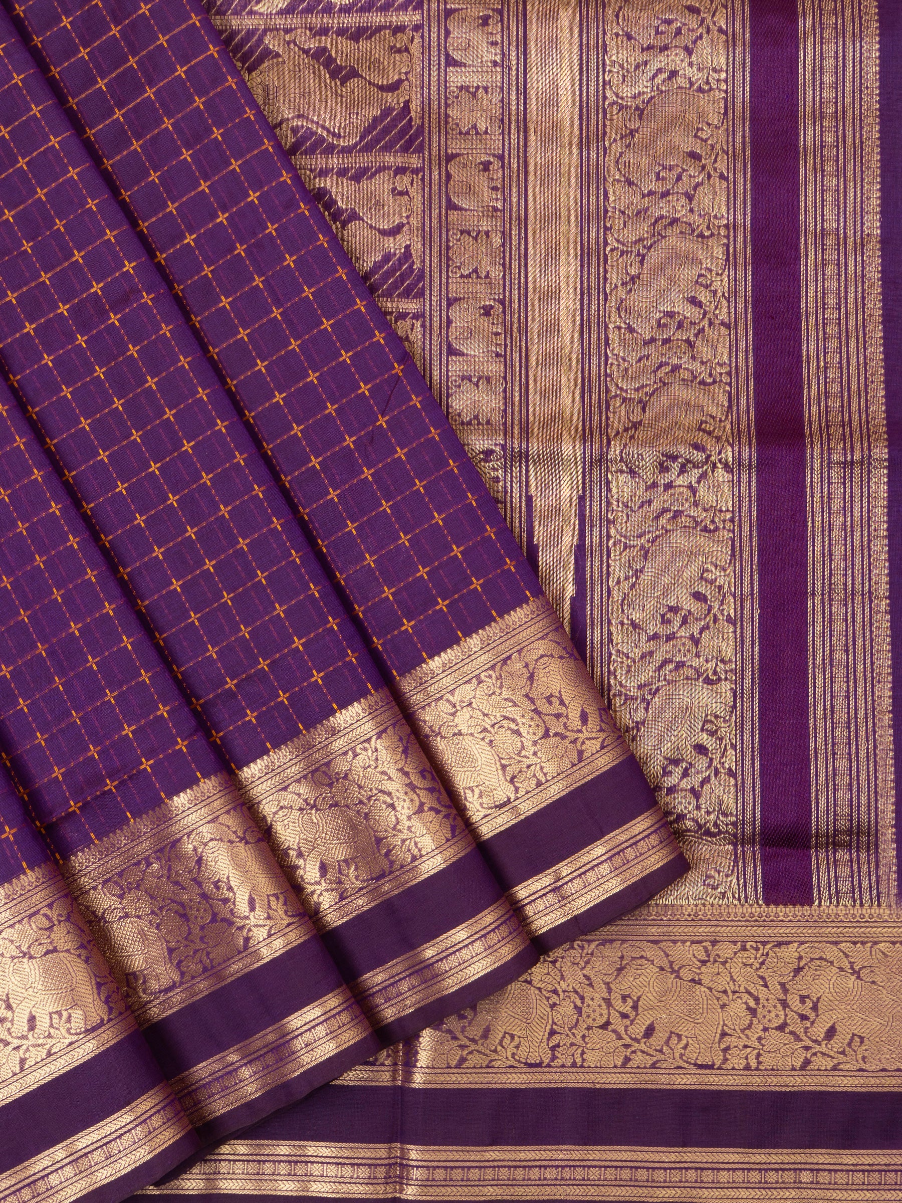 Purple plus butta/ Silk Cotton