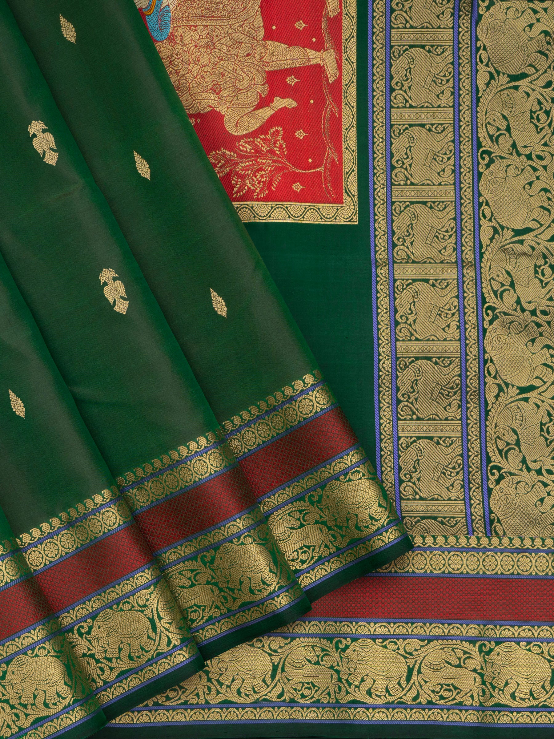 Green unique pallu / Special Edition Silk CLSA10201