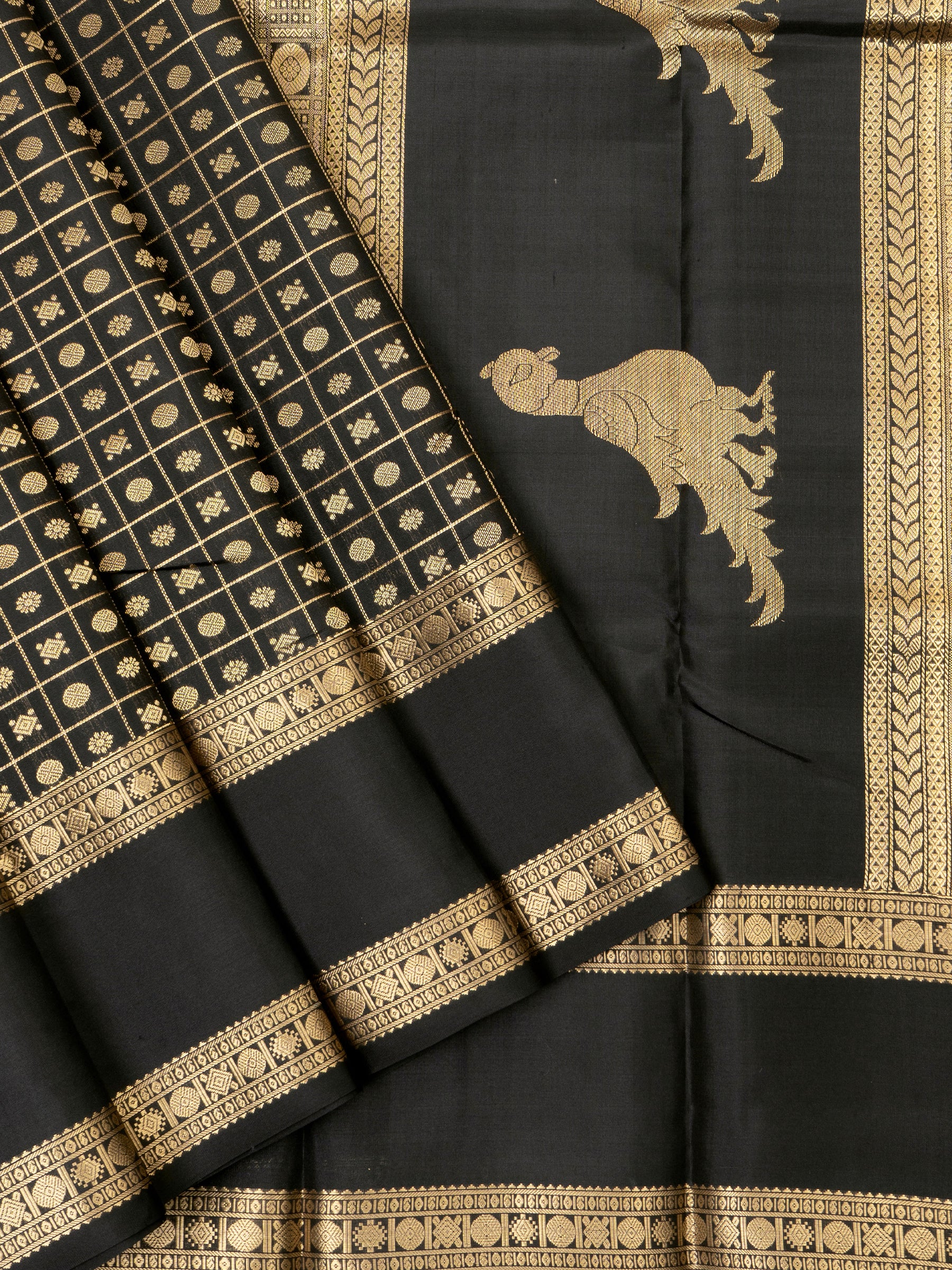Black kattam butta - kili pallu/ special edition kanjipuram silk CLSA5153