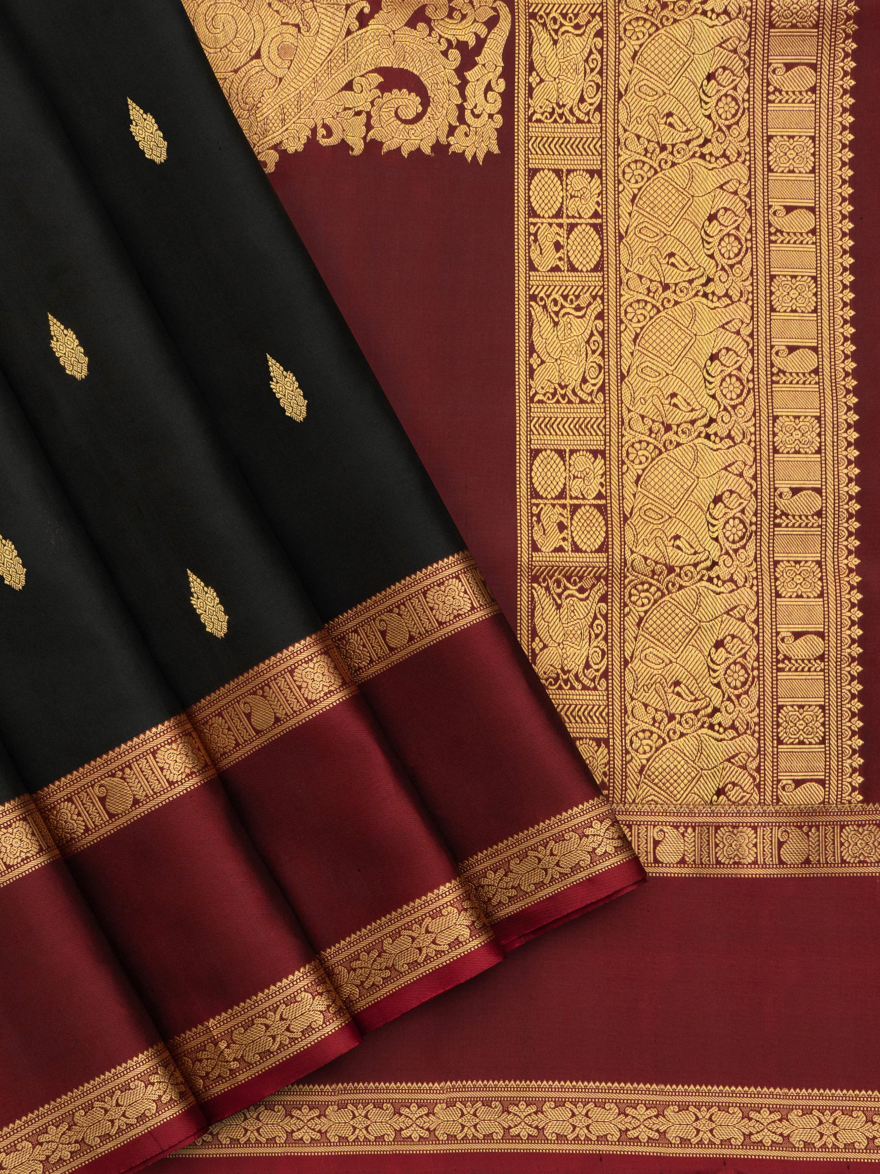 Black and Araku rettapet border/Special Edition Silk CLSA10302