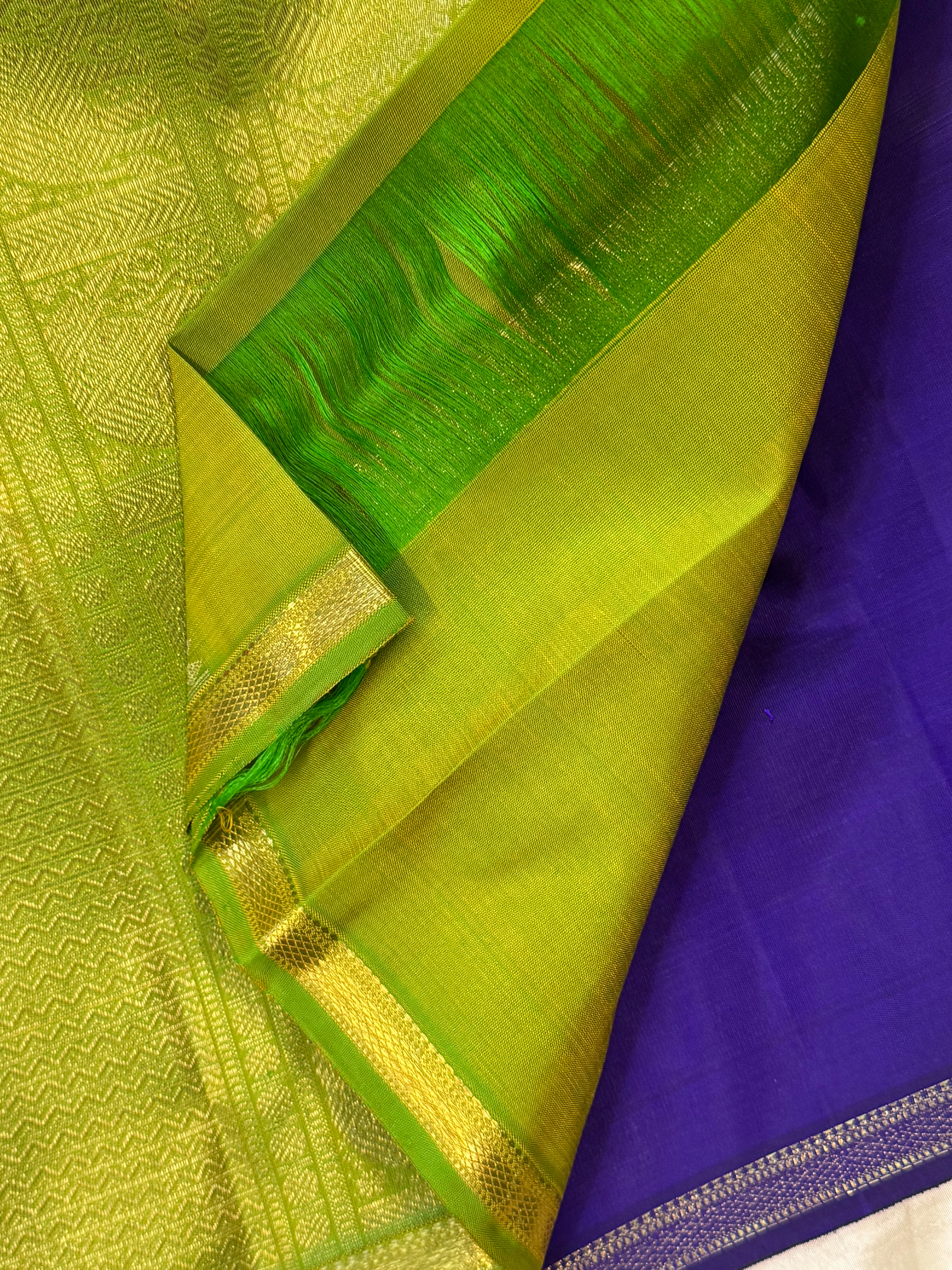 Beetu Butta purple small border kanjipuram silk