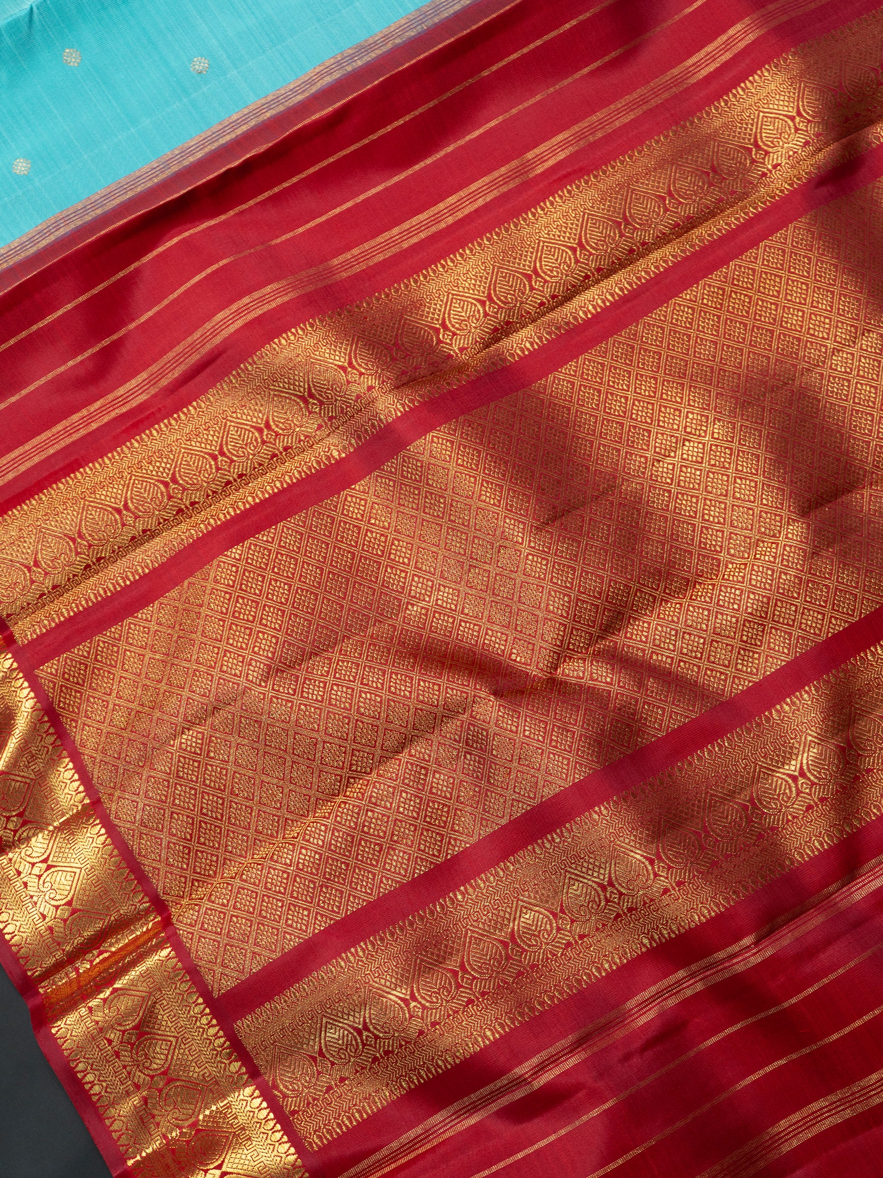 Alagu Aanadha blue korvai Kanjipuram Silk Saree CLSA10018