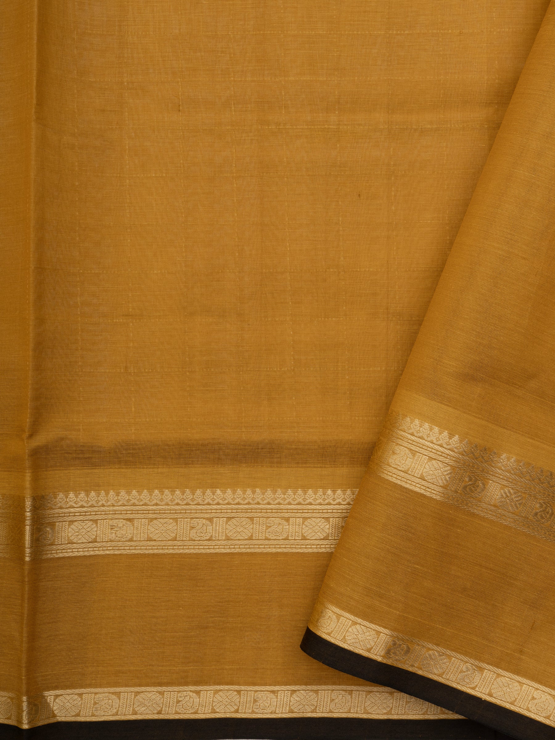 Vendhayam shade kattam rettapet border / Silk Cotton Saree CLSA10183