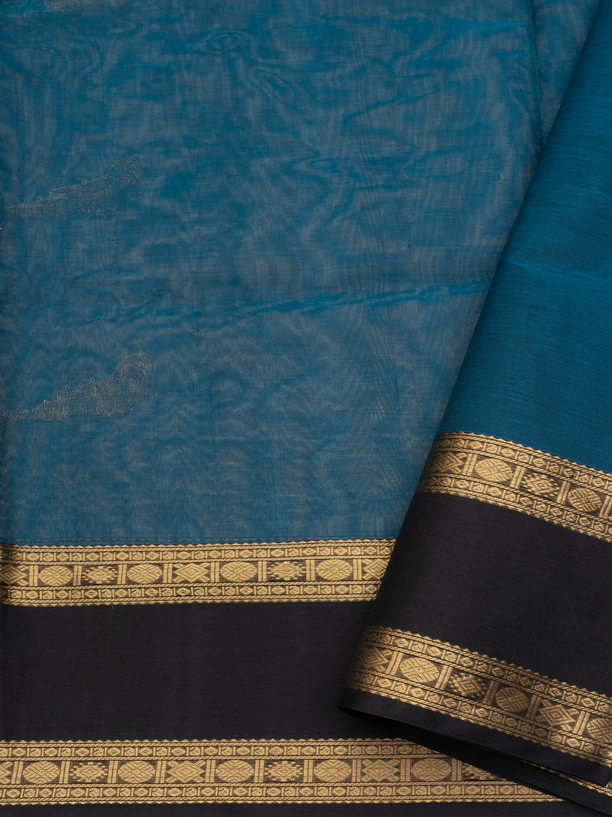 Rama blue kili butta/ Silk Cotton Saree CLSA10226