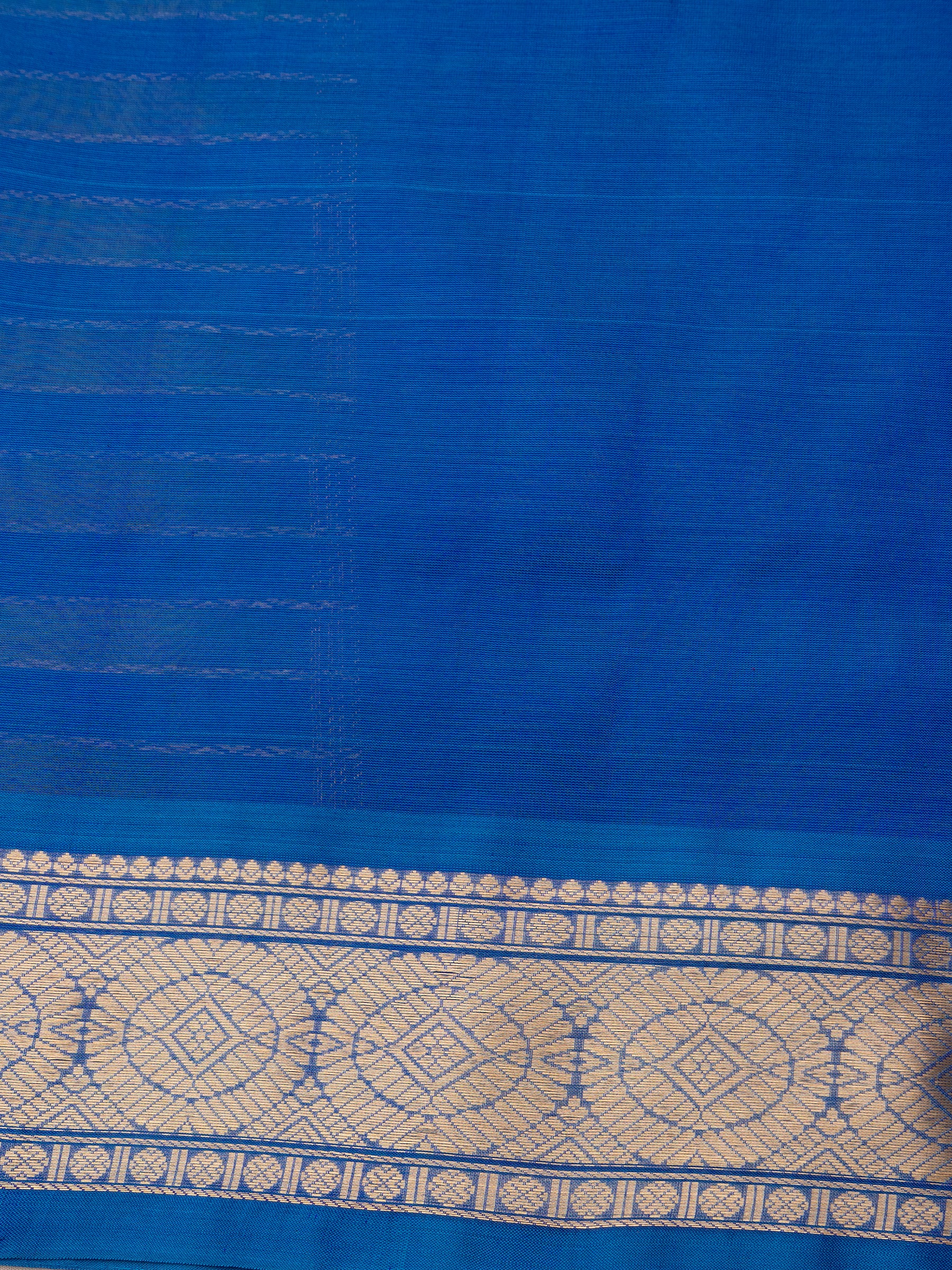 Green and blue veldhari /Silk Cotton Saree CLSA10294