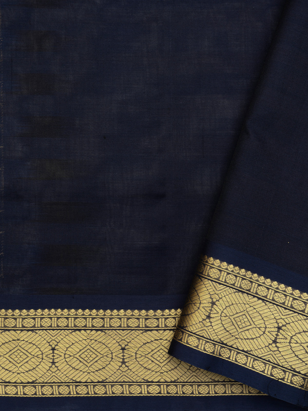 Grey and blue veldhari Premium /Silk Cotton Saree CLSA11484