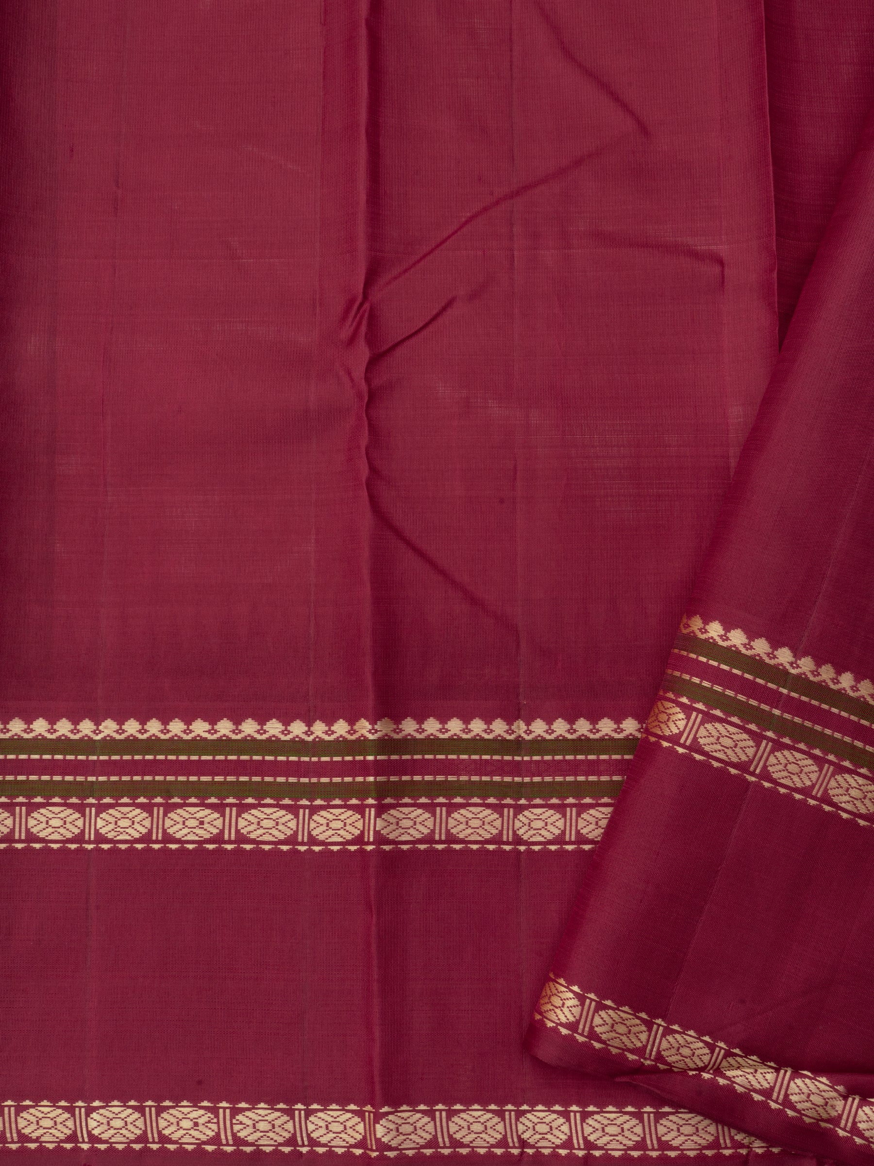 Offwhite ganga jamuna border/ Arani Silk Saree CLSA2574