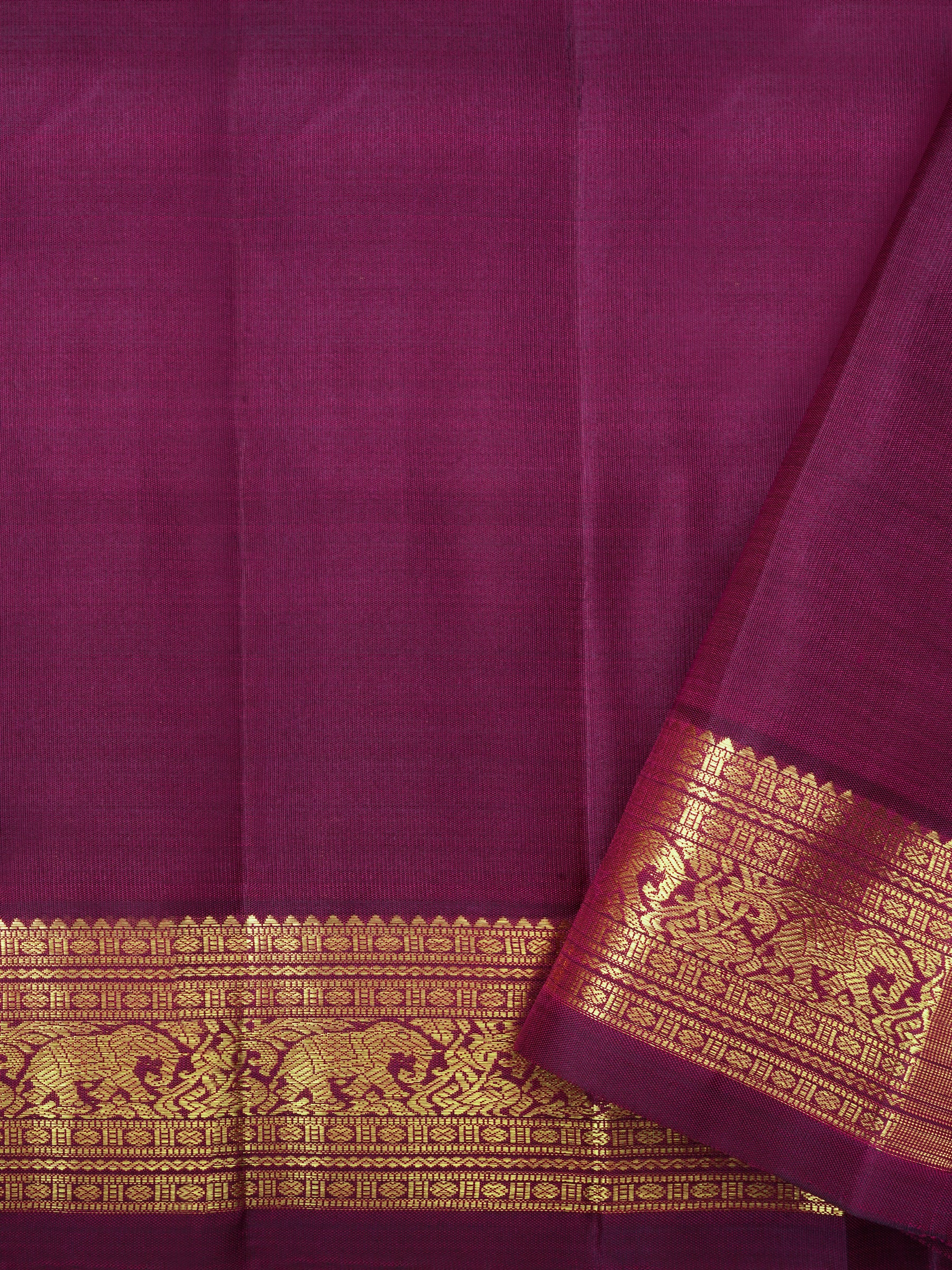 Wine getti border/ Kanjivaram Silk Saree CLSA6222