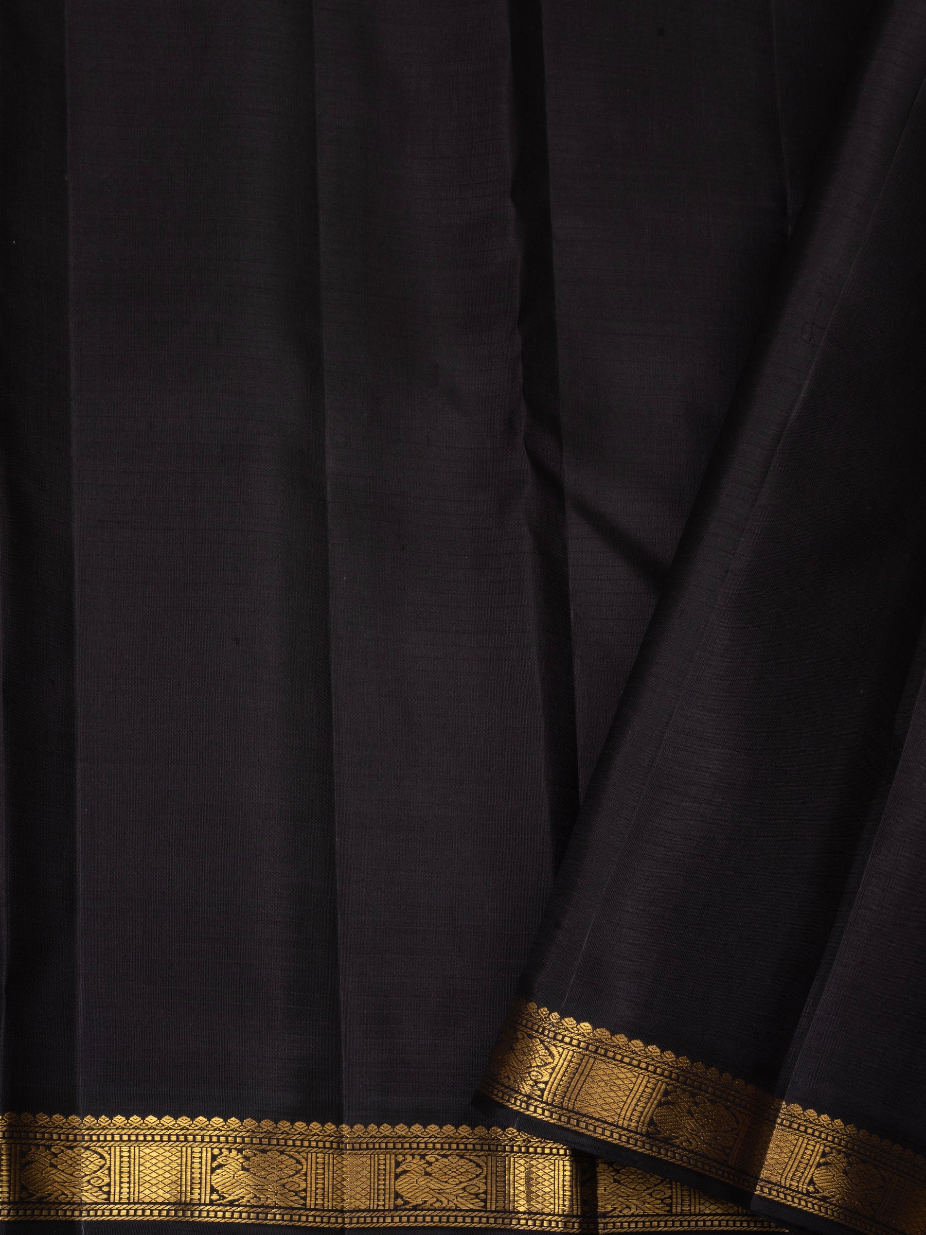 Pink and black kai korvai small border/ Kanjipuram silk Saree CLSA6107