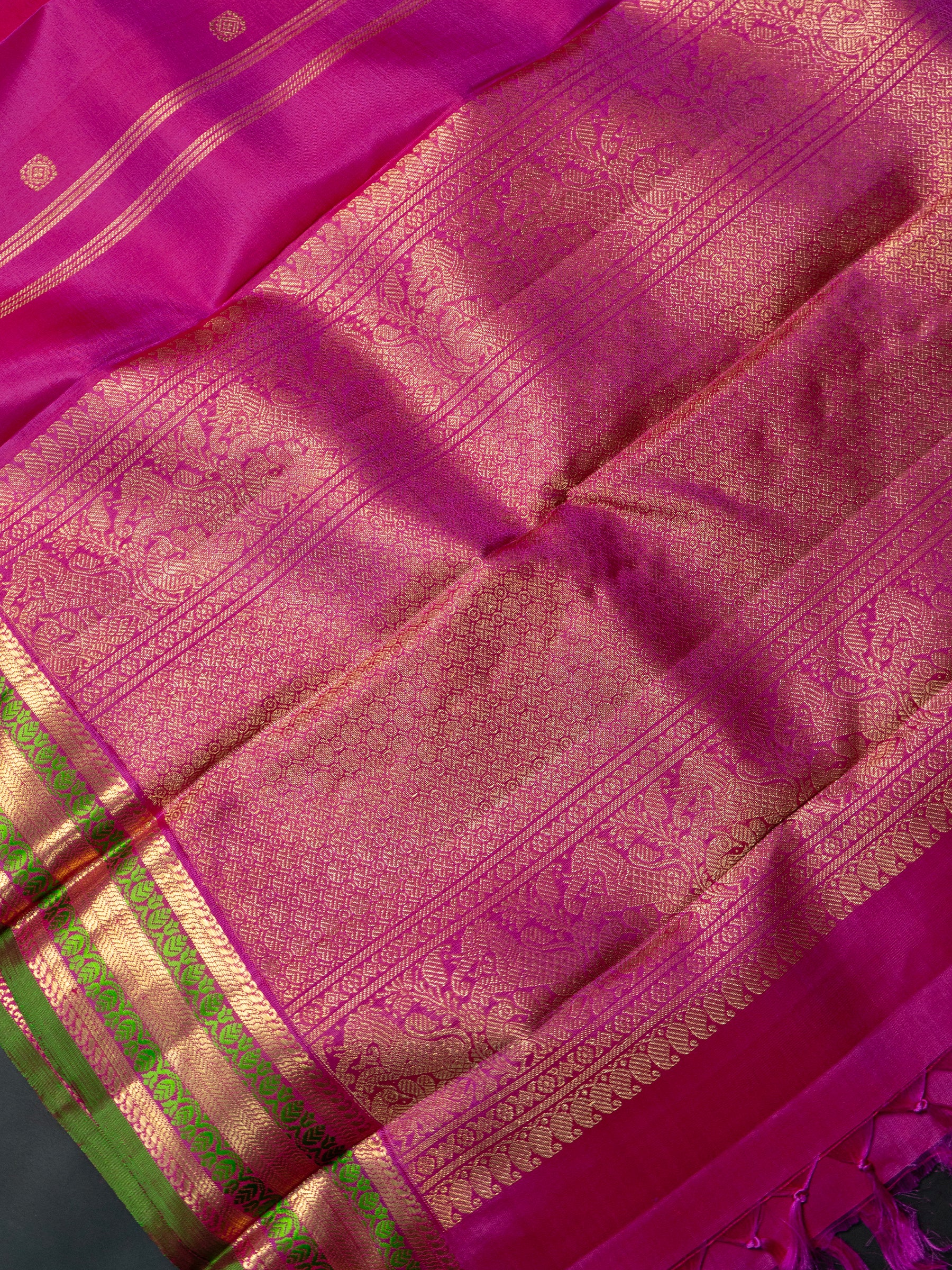 Pink varisapet border/ Kanjipuram Saree CLSA6193