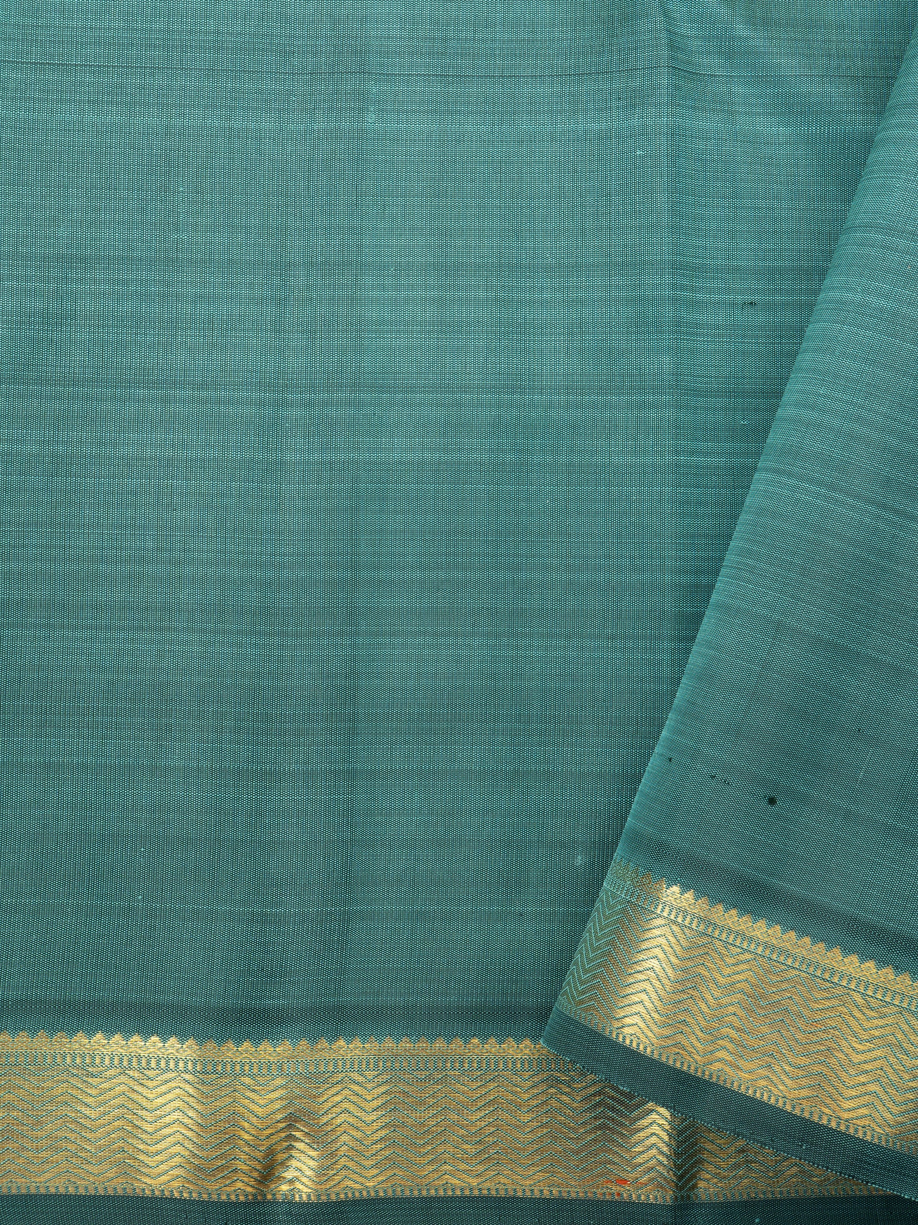 Teal shot sea green / Kanjivaram Silk Saree CLSA6344