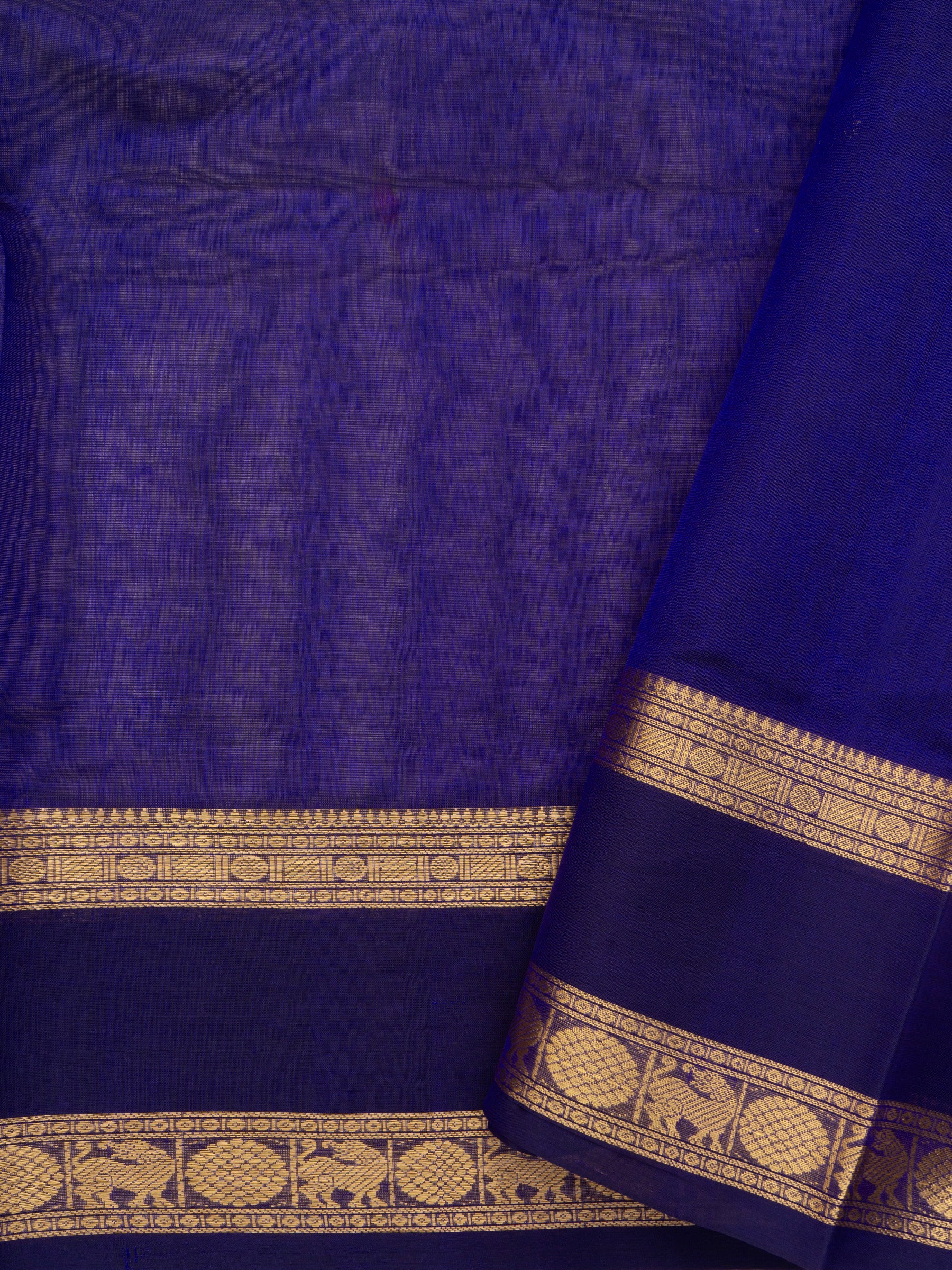 Purplish blue kattam / Silk Cotton Saree CLSA6635