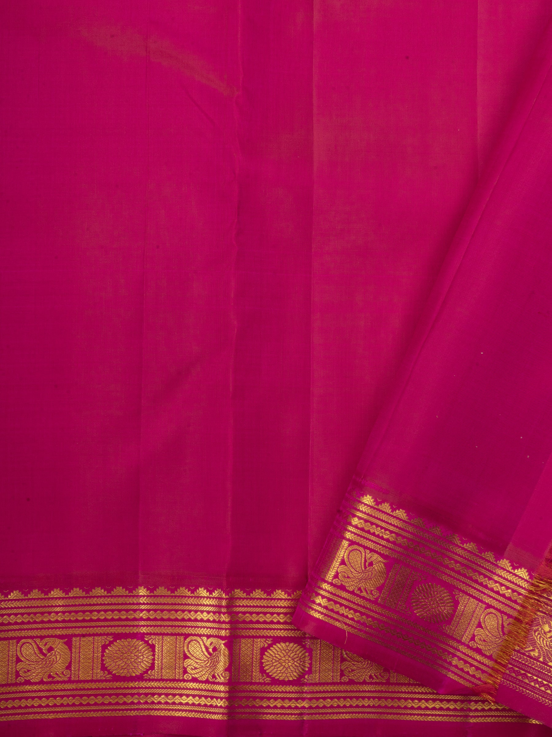 Off white with pink / Arani Silk Saree CLSA6690