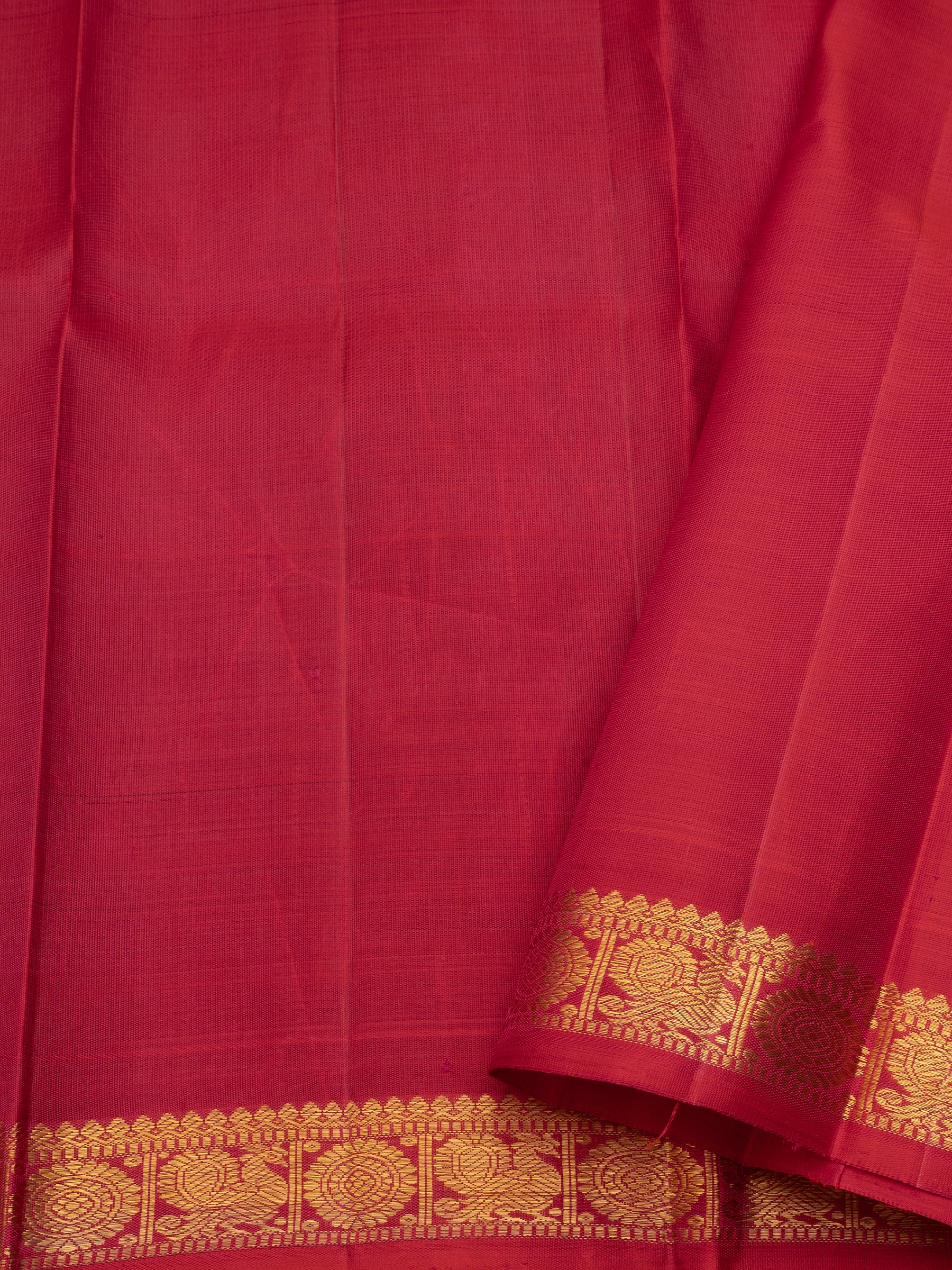 Black zari kattam annam and chakram border / Kanjipuram Silk Saree CLSA7035