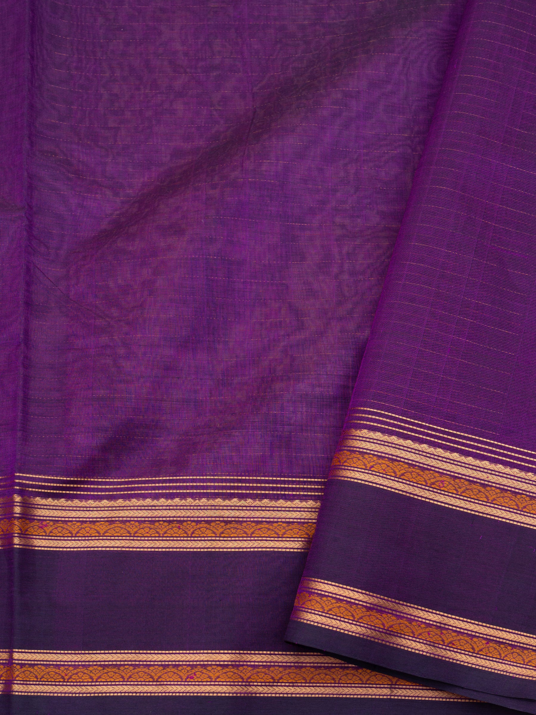 Purple veldhari / Silk Cotton Saree CLSA7115