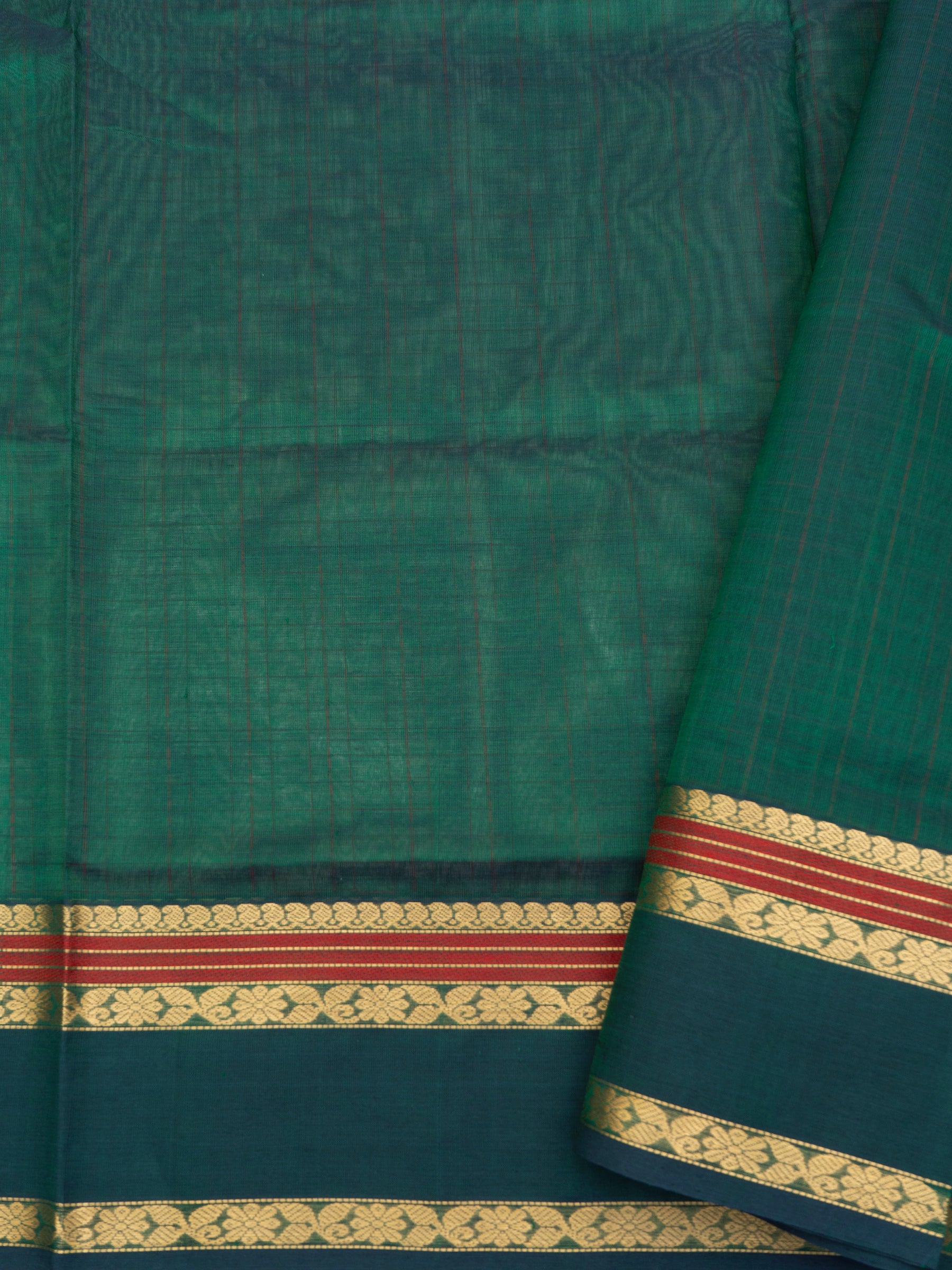 Green killi pallu / Silk Cotton Saree CLSA7269