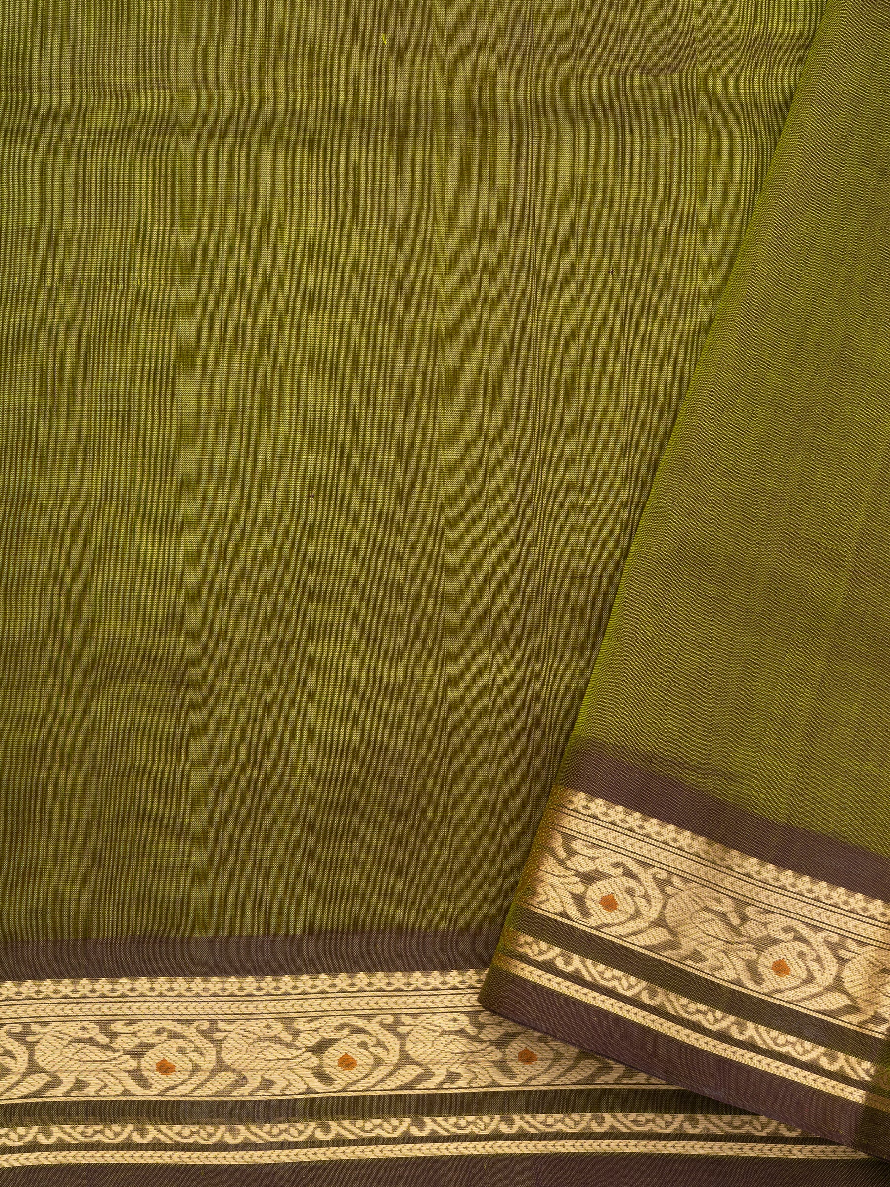 Green vintage kattam / Silk Cotton Saree CLSA7988