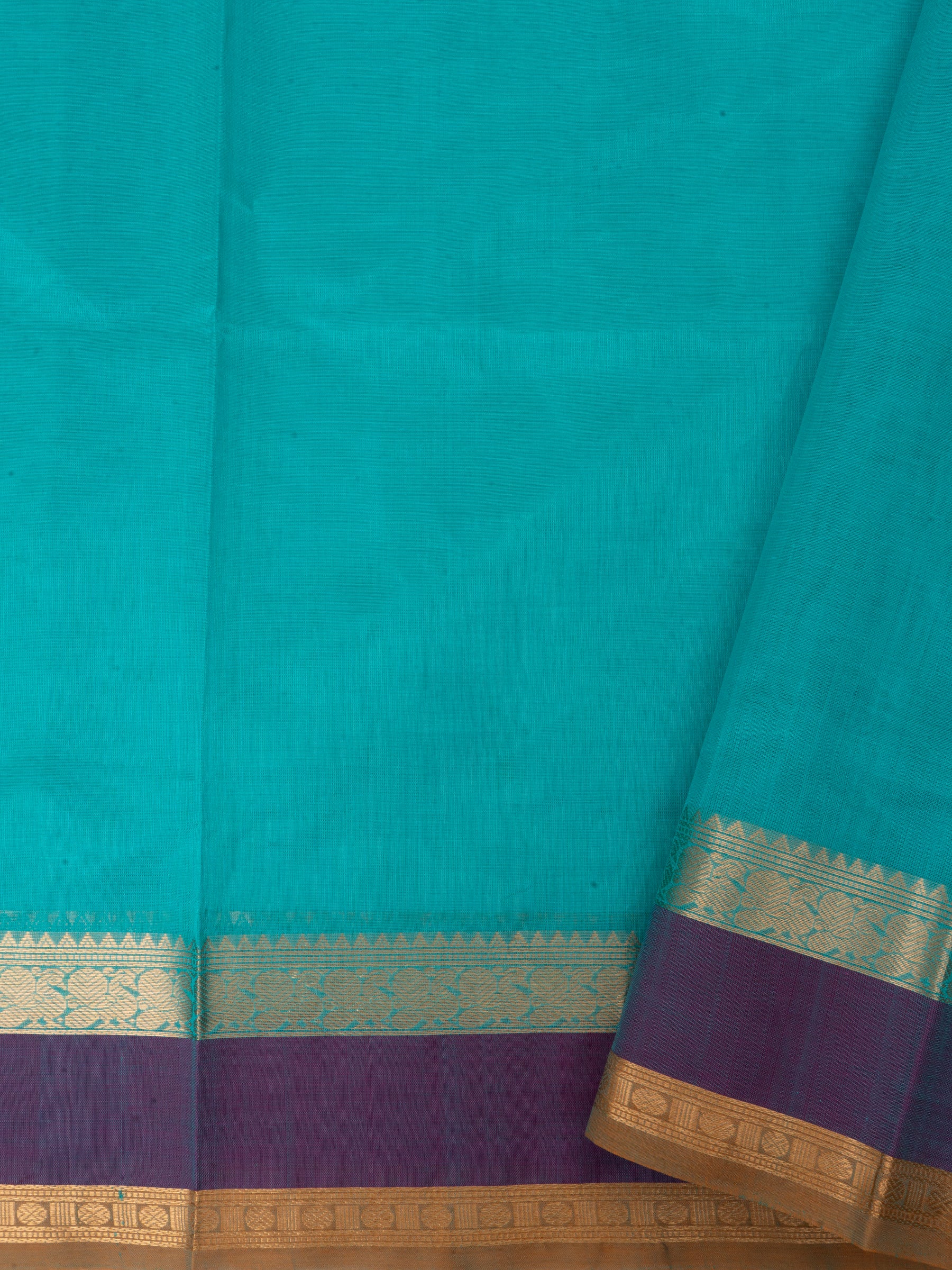 Sea blue horse butta / Silk Cotton Saree CLSA6591