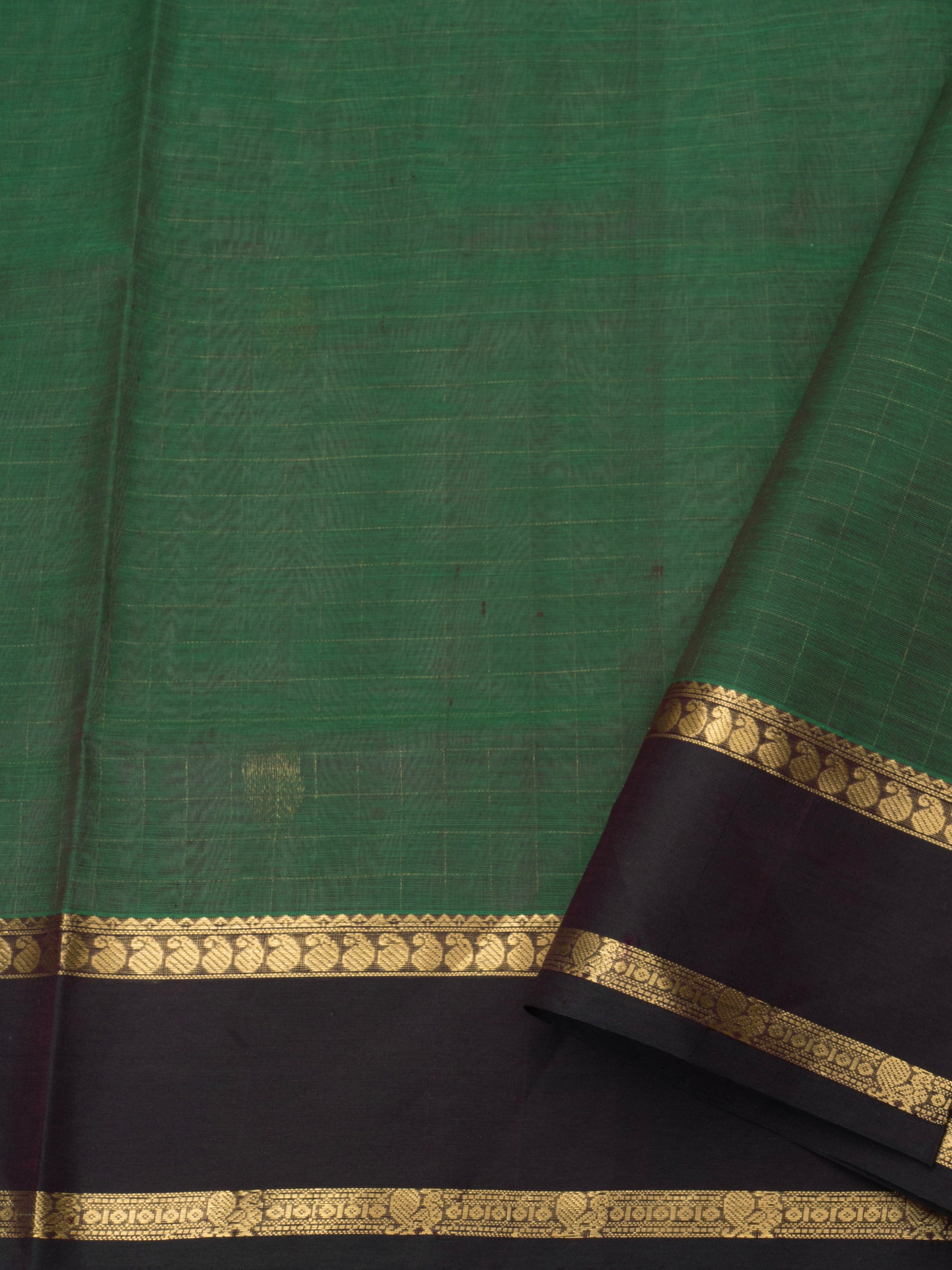 Green kattam iruthalaipakshi butta / Silk Cotton Saree CLSA9697