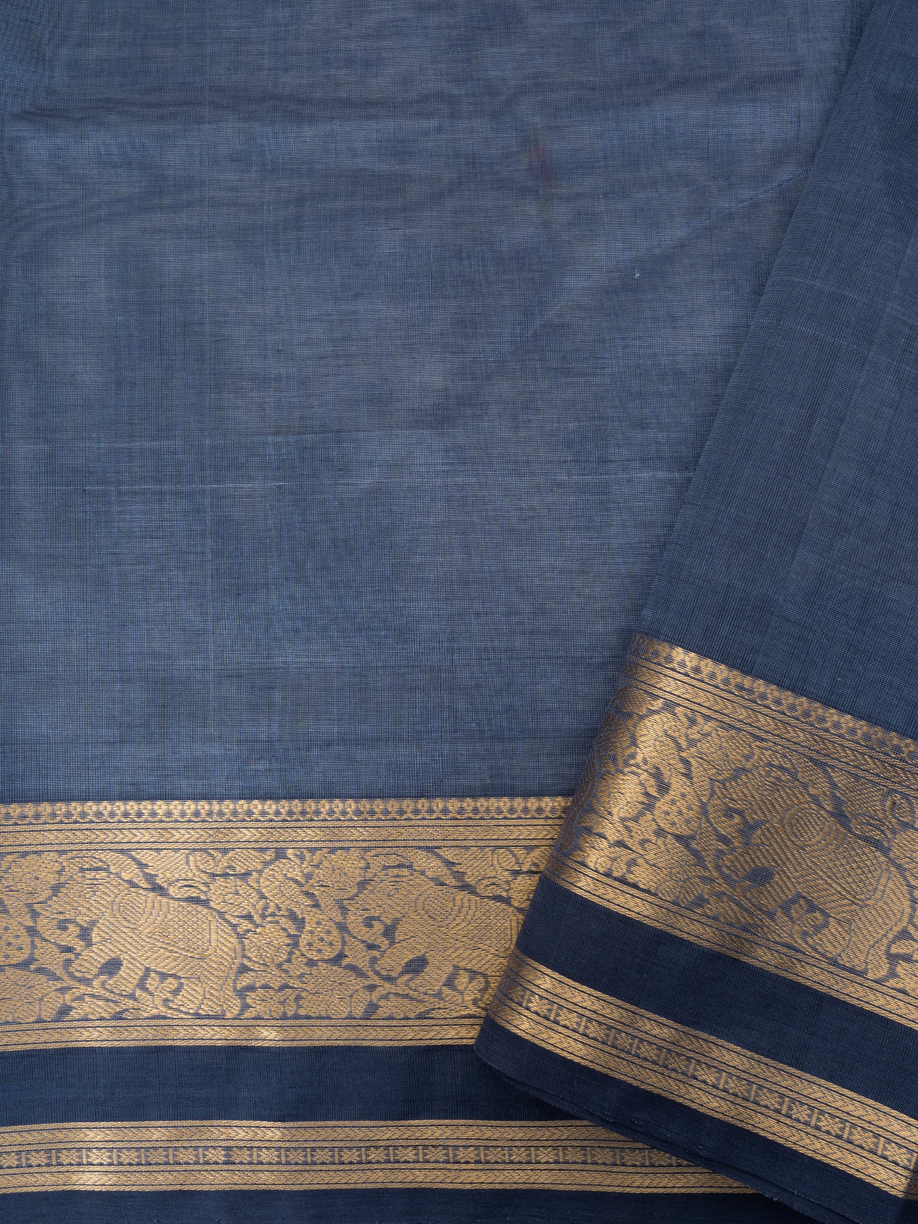 Grey plus butta /Silk Cotton Saree CLSA9700