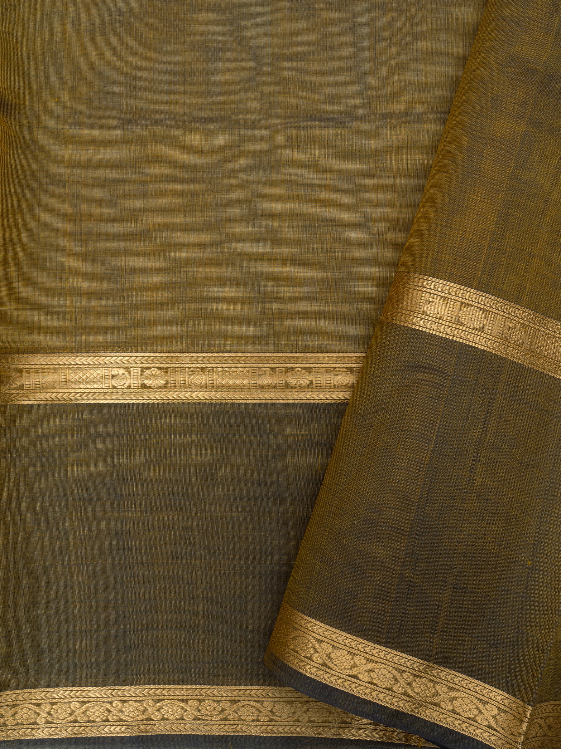 Green kattam - Unique pallu / Silk Cotton Saree CLSA9749