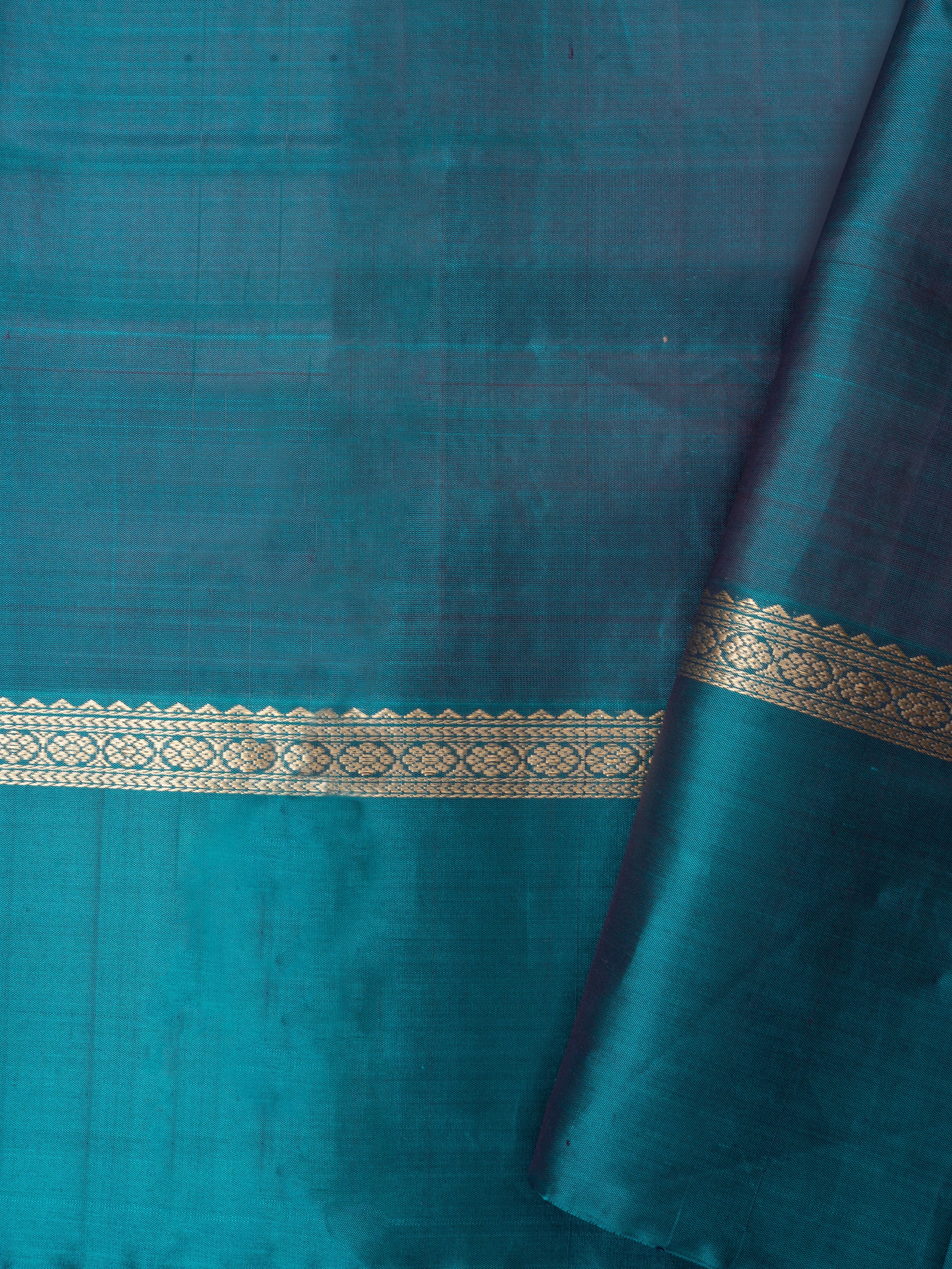 Deep Araku and rama green border butta/ special edition kanjipuram silk CLSA983