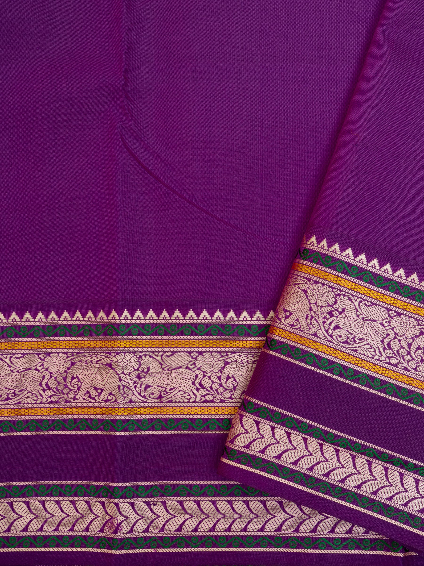 Green and purple thread work / Special Edition Silk CLSA9848