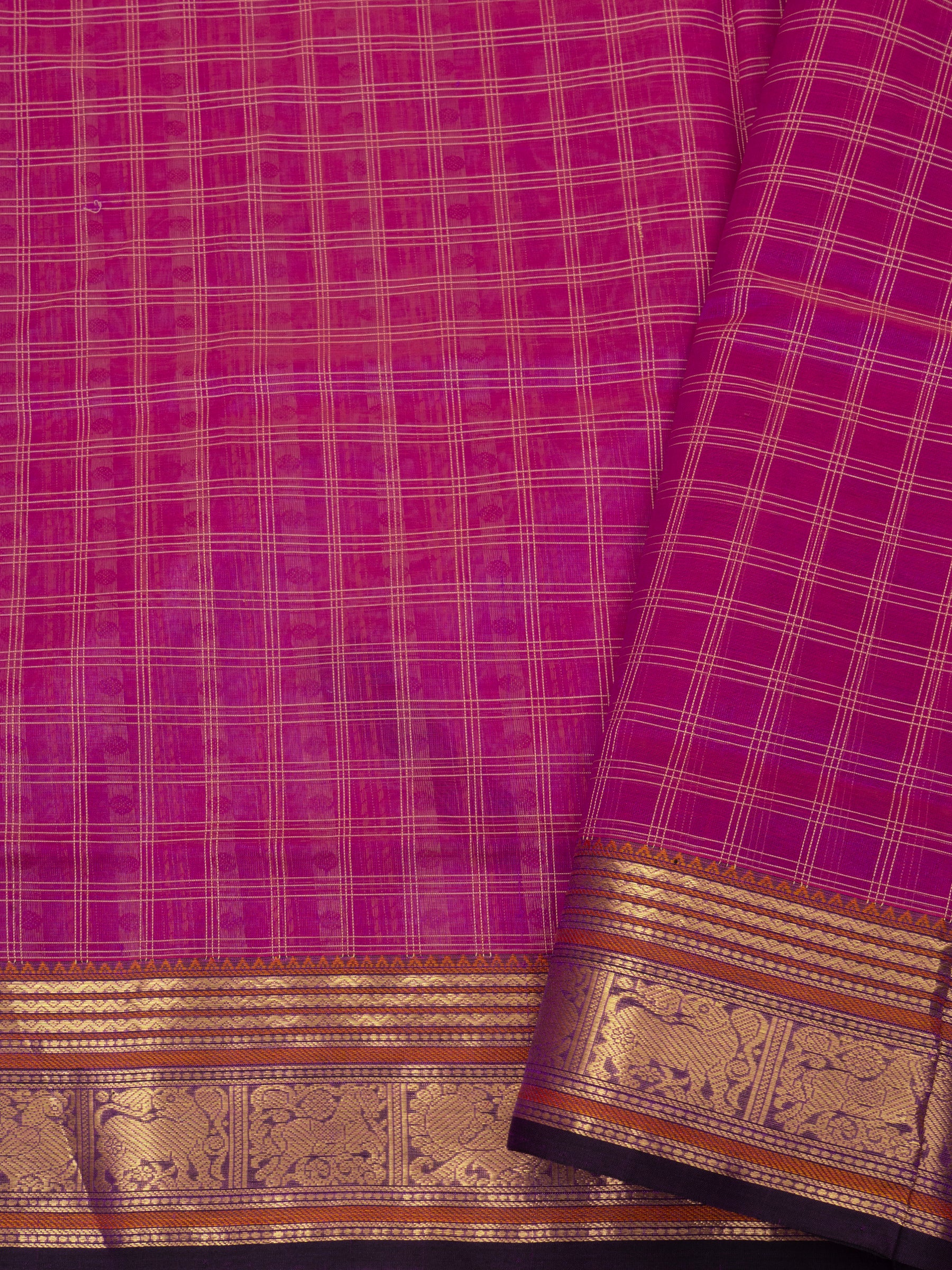 Pink vintage kattam/ Silk Cotton Saree CLSA5240
