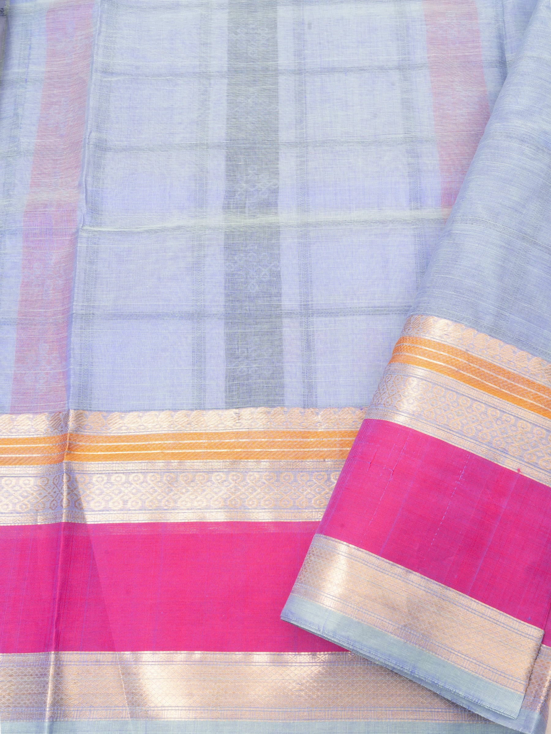 Pastel lavender kattam kolam butta/ Silk Cotton