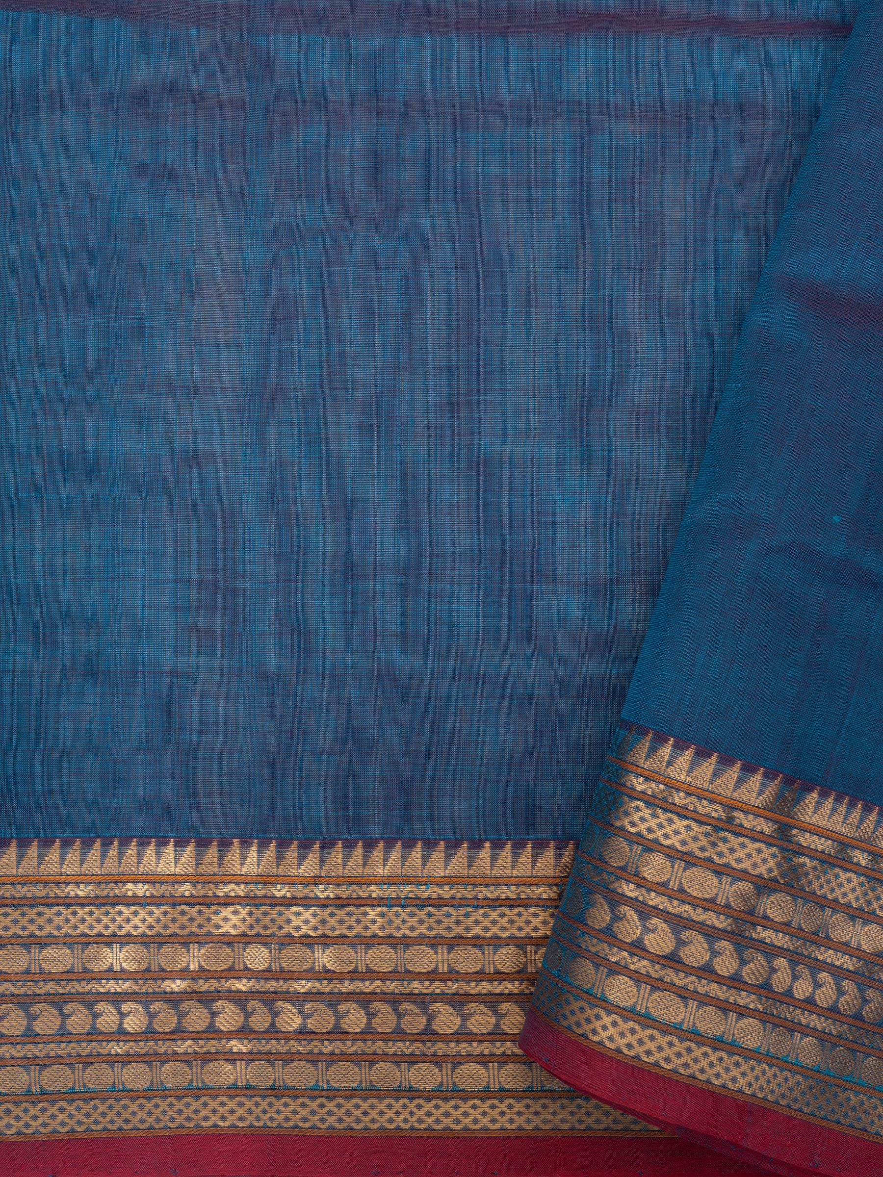 Mayilkazhuthu stripes veldhari / Silk Cotton Saree CLSA4686