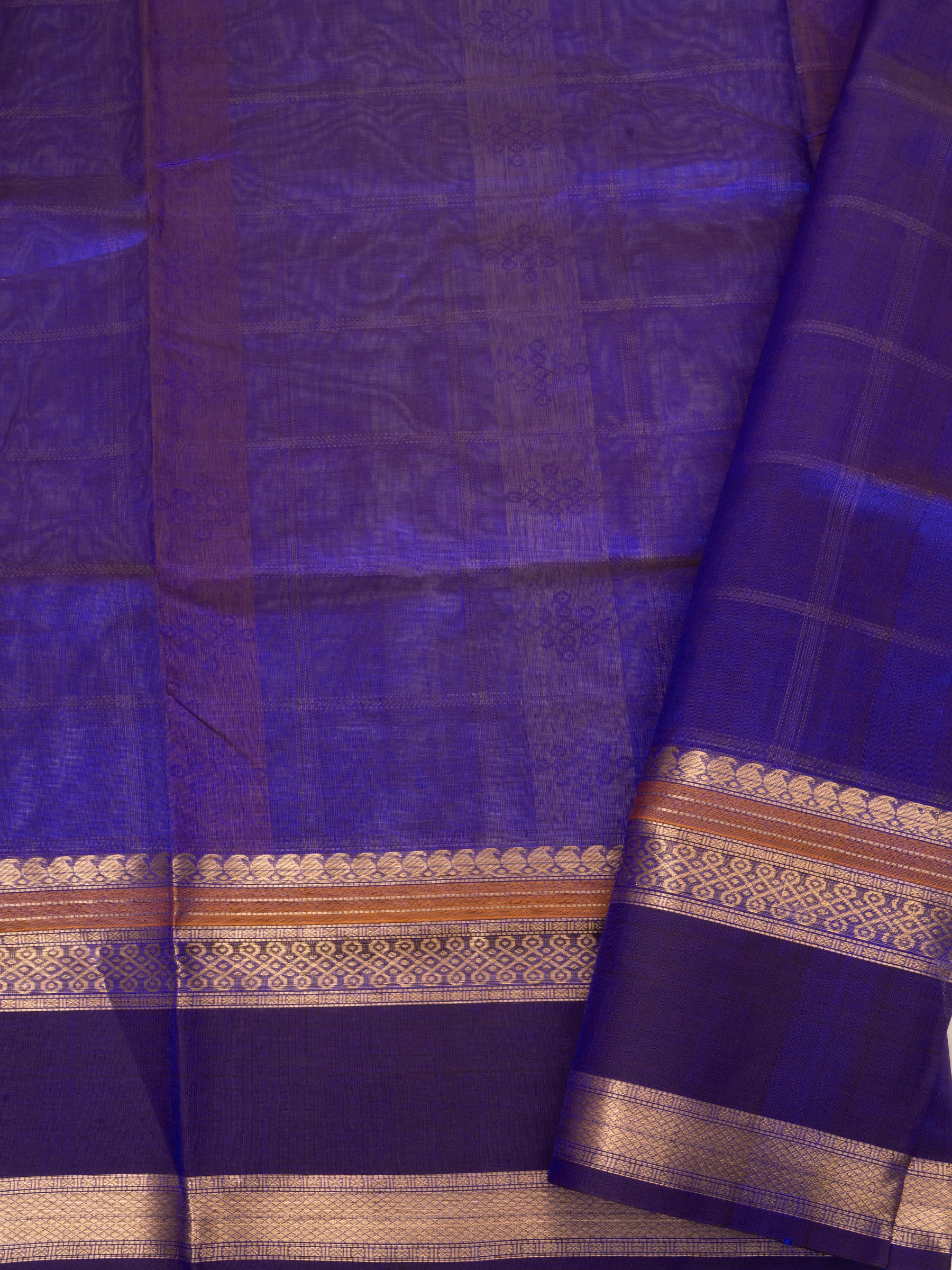 Purple kattam kolam butta / Silk Cotton Saree CLSA5243