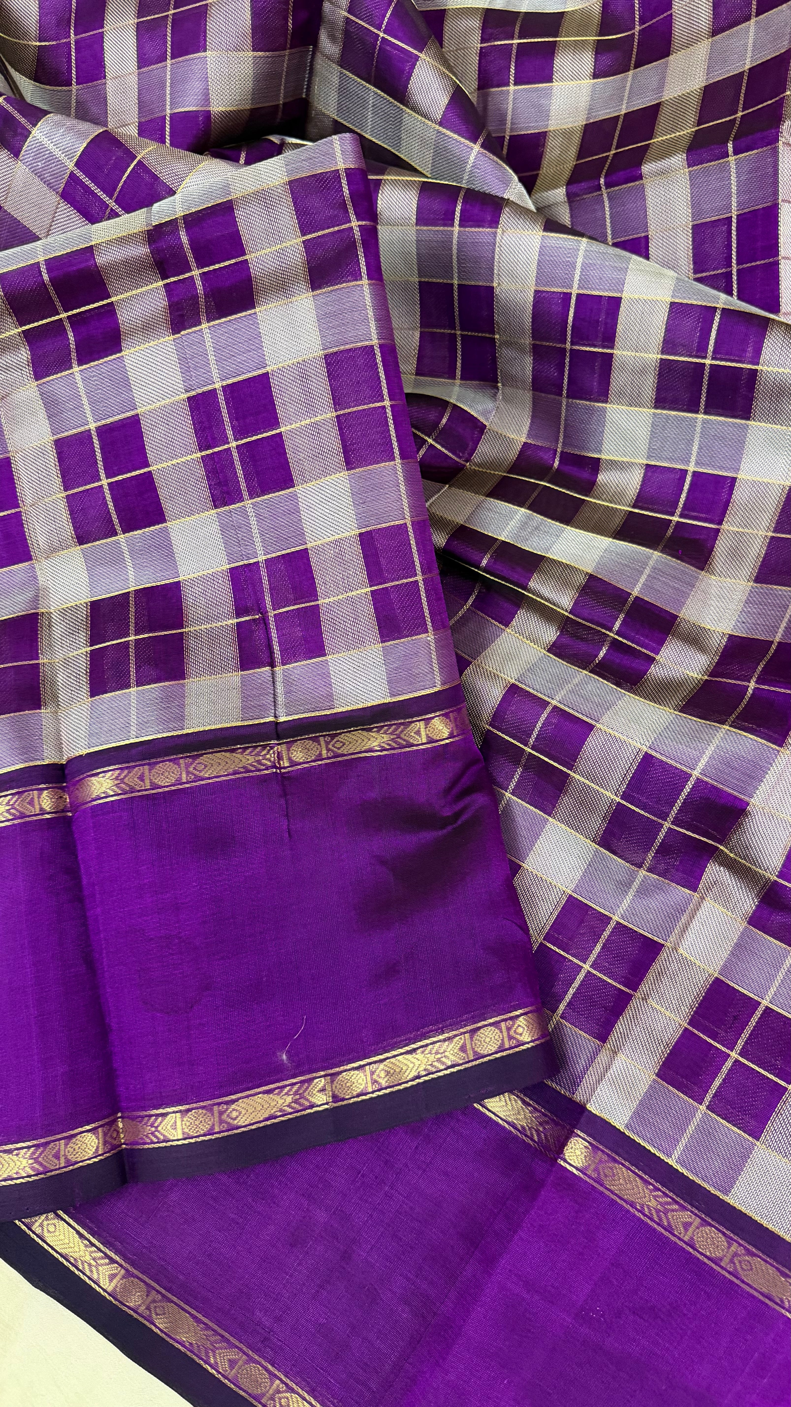 Chettinad Kattam purple / Premium Silk Cotton CLSA5166