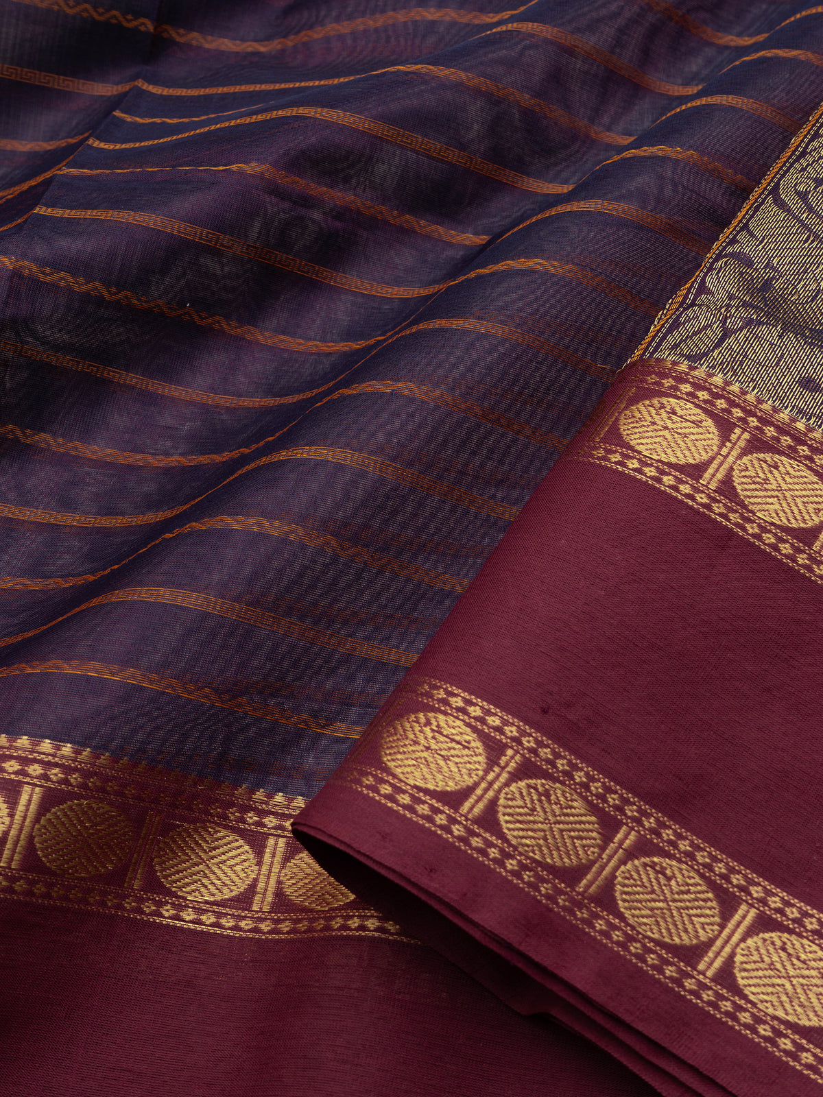 Blue veldhari /Silk Cotton Saree CLSA10191